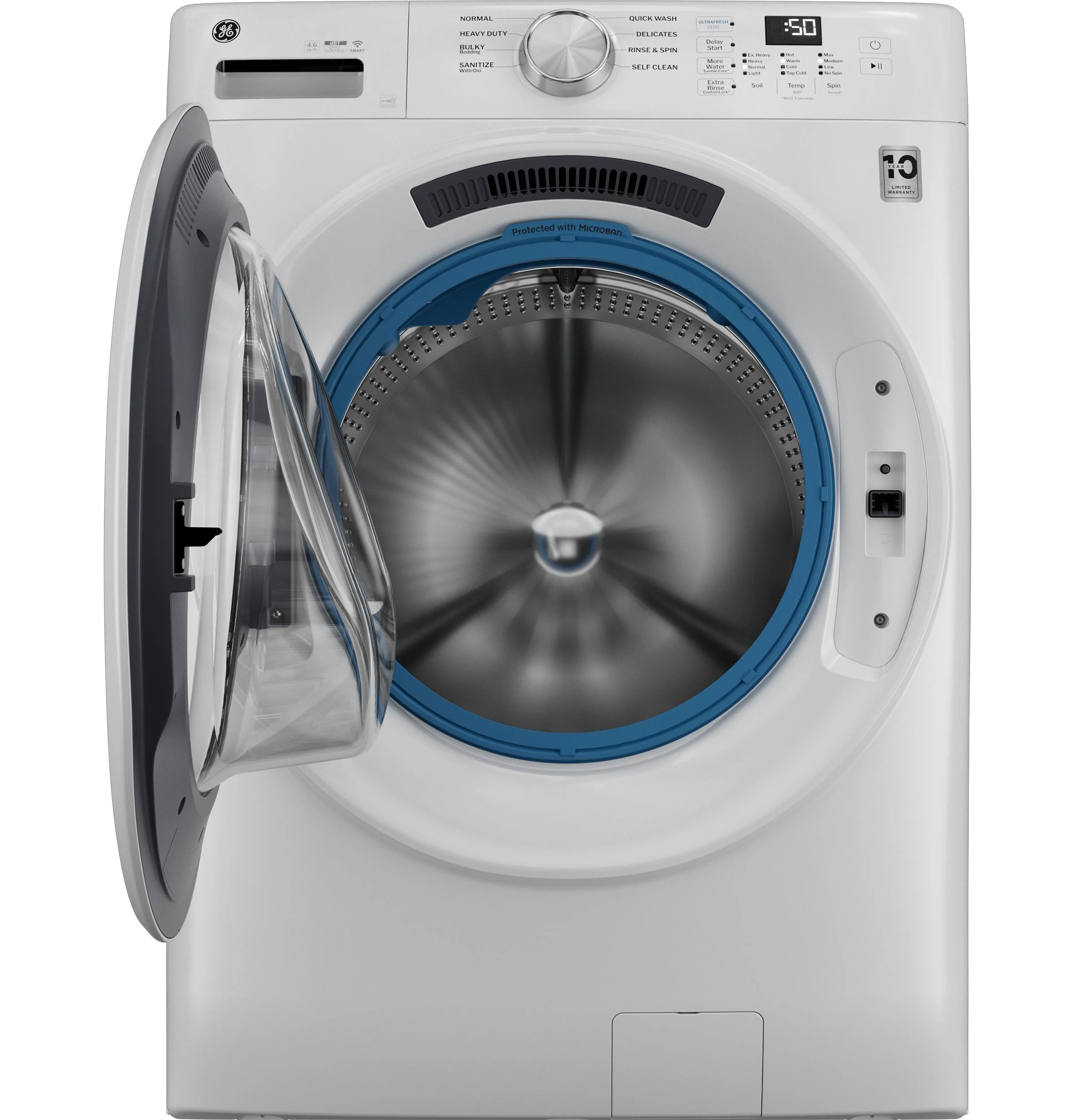GFW350SSYWW GE® ENERGY STAR® 4.6 cu. ft. Capacity Smart Front Load Washer with UltraFresh Vent System with OdorBlock™ - Image 2