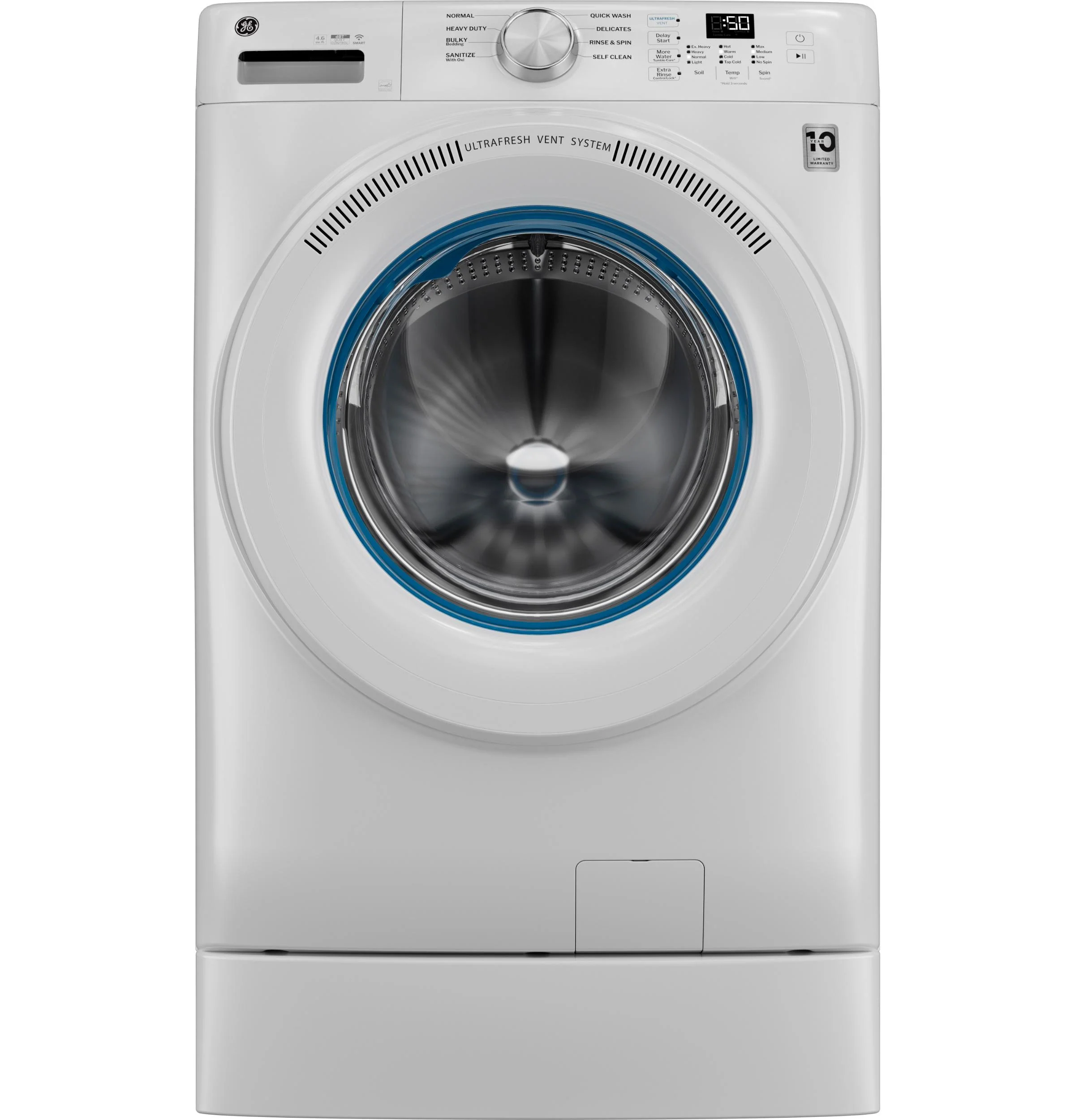 GFW350SSYWW GE® ENERGY STAR® 4.6 cu. ft. Capacity Smart Front Load Washer with UltraFresh Vent System with OdorBlock™ - Image 4