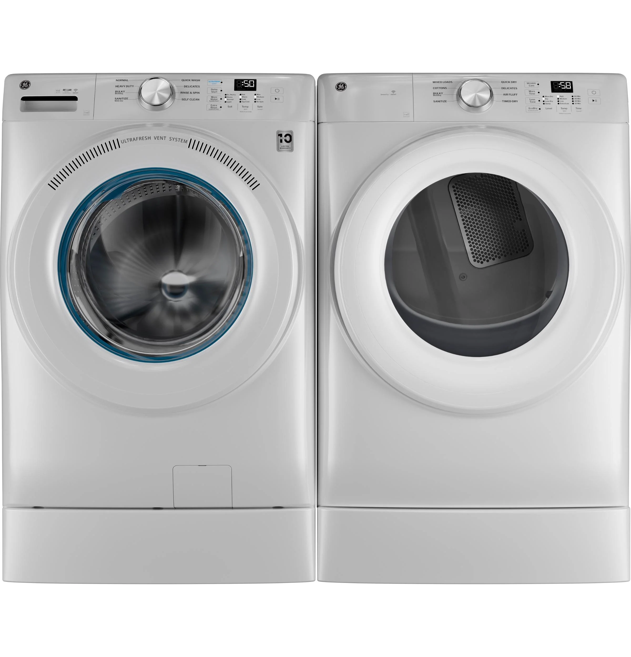 GFW350SSYWW GE® ENERGY STAR® 4.6 cu. ft. Capacity Smart Front Load Washer with UltraFresh Vent System with OdorBlock™ - Image 8