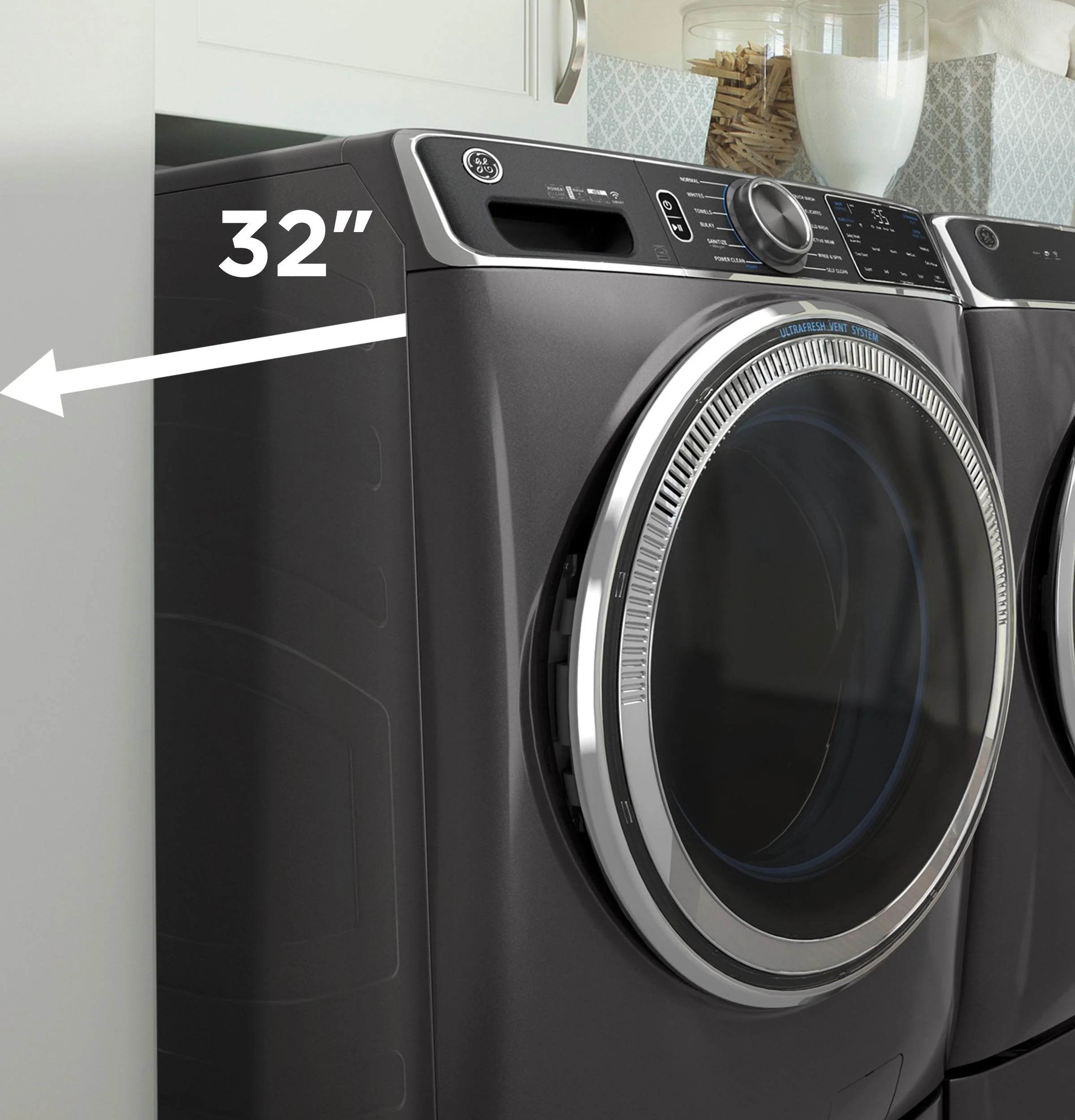 GFW550SSNWW GE® ENERGY STAR 4.8 cu. ft. Capacity Smart Front Load ® Washer with UltraFresh Vent System with OdorBlock™ and Sanitize w/Oxi - Image 15