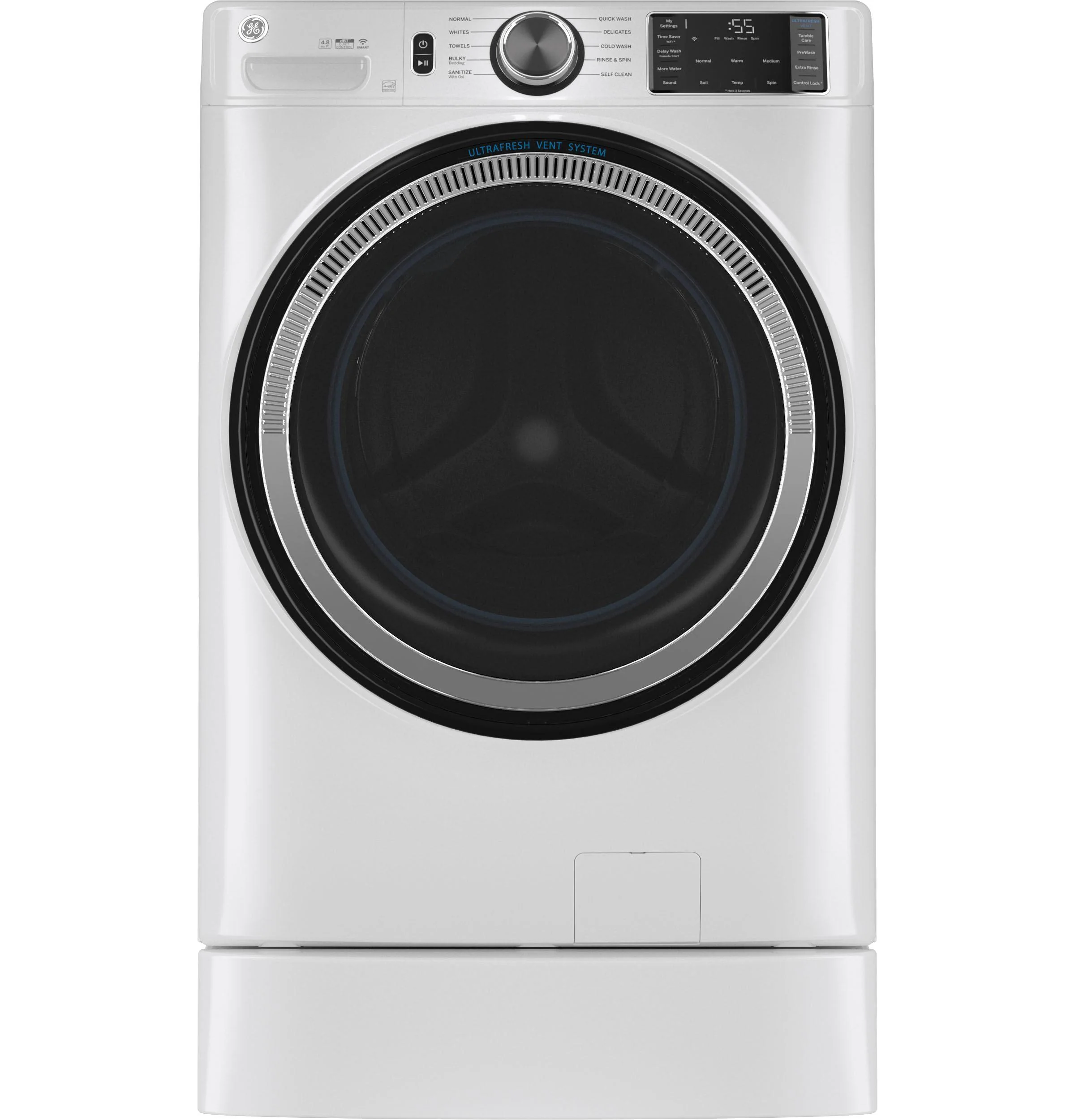 GFW550SSNWW GE® ENERGY STAR 4.8 cu. ft. Capacity Smart Front Load ® Washer with UltraFresh Vent System with OdorBlock™ and Sanitize w/Oxi - Image 18