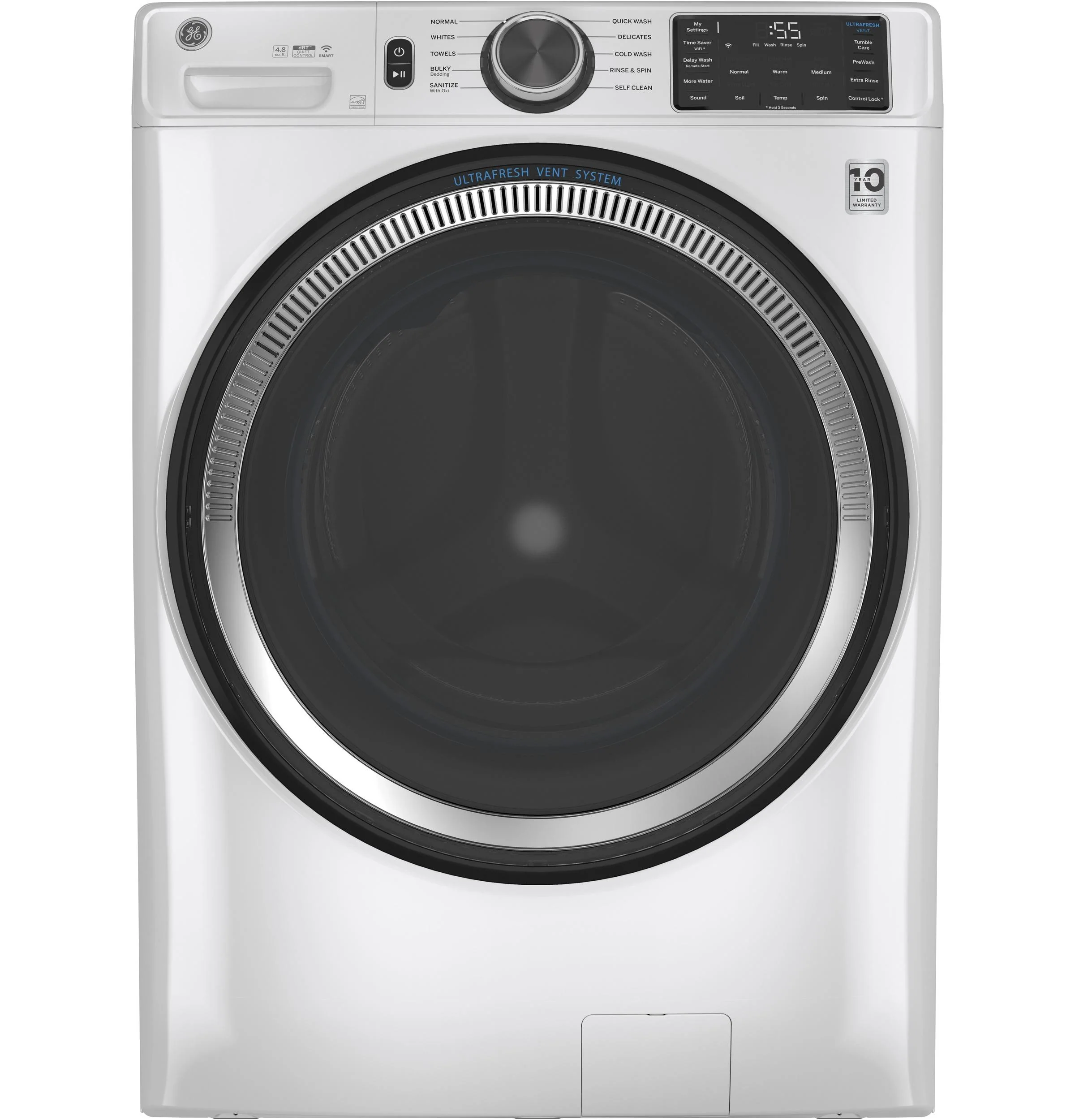 GFW550SSNWW GE® ENERGY STAR 4.8 cu. ft. Capacity Smart Front Load ® Washer with UltraFresh Vent System with OdorBlock™ and Sanitize w/Oxi - Image 20
