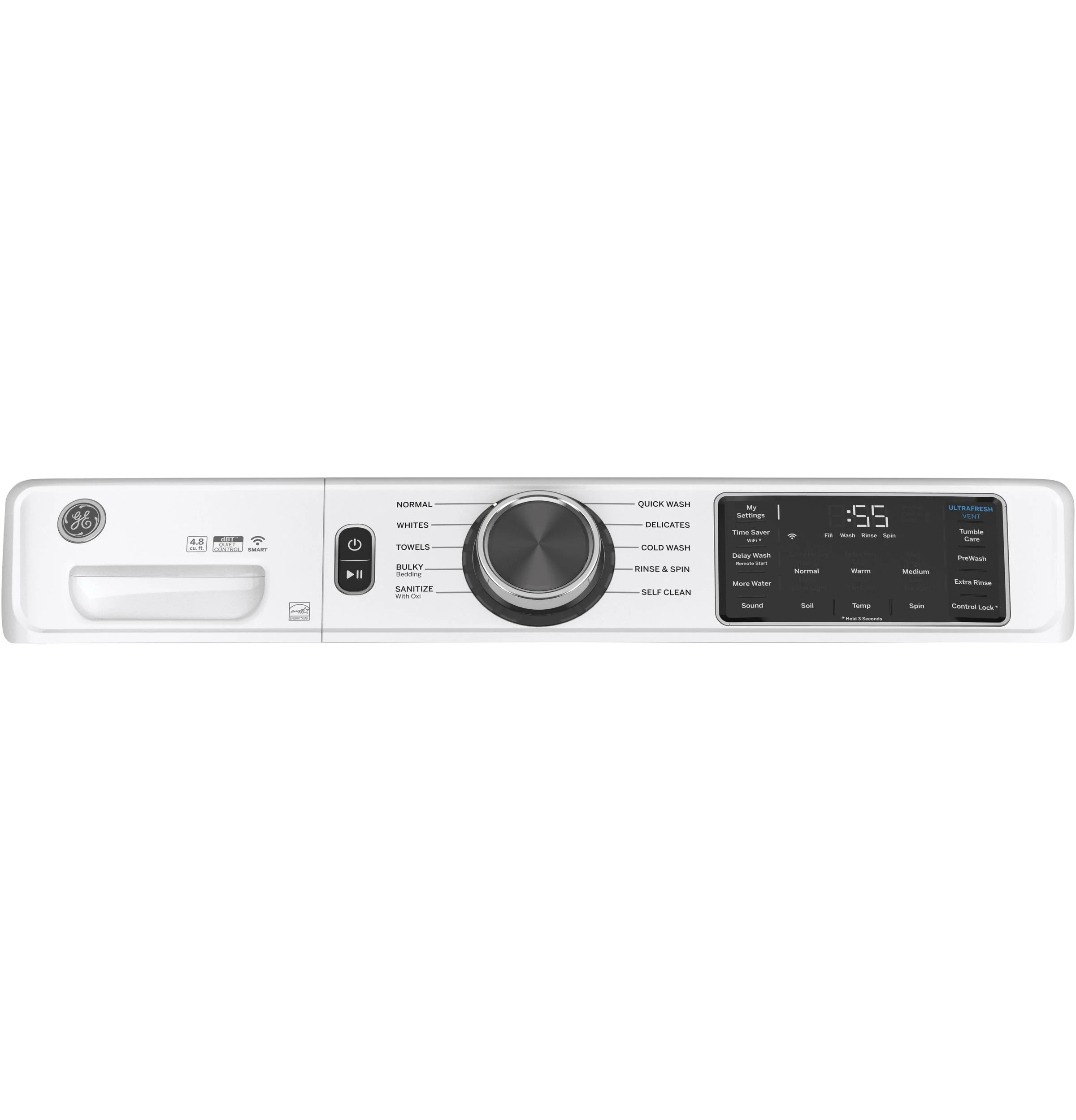 GFW550SSNWW GE® ENERGY STAR 4.8 cu. ft. Capacity Smart Front Load ® Washer with UltraFresh Vent System with OdorBlock™ and Sanitize w/Oxi - Image 23