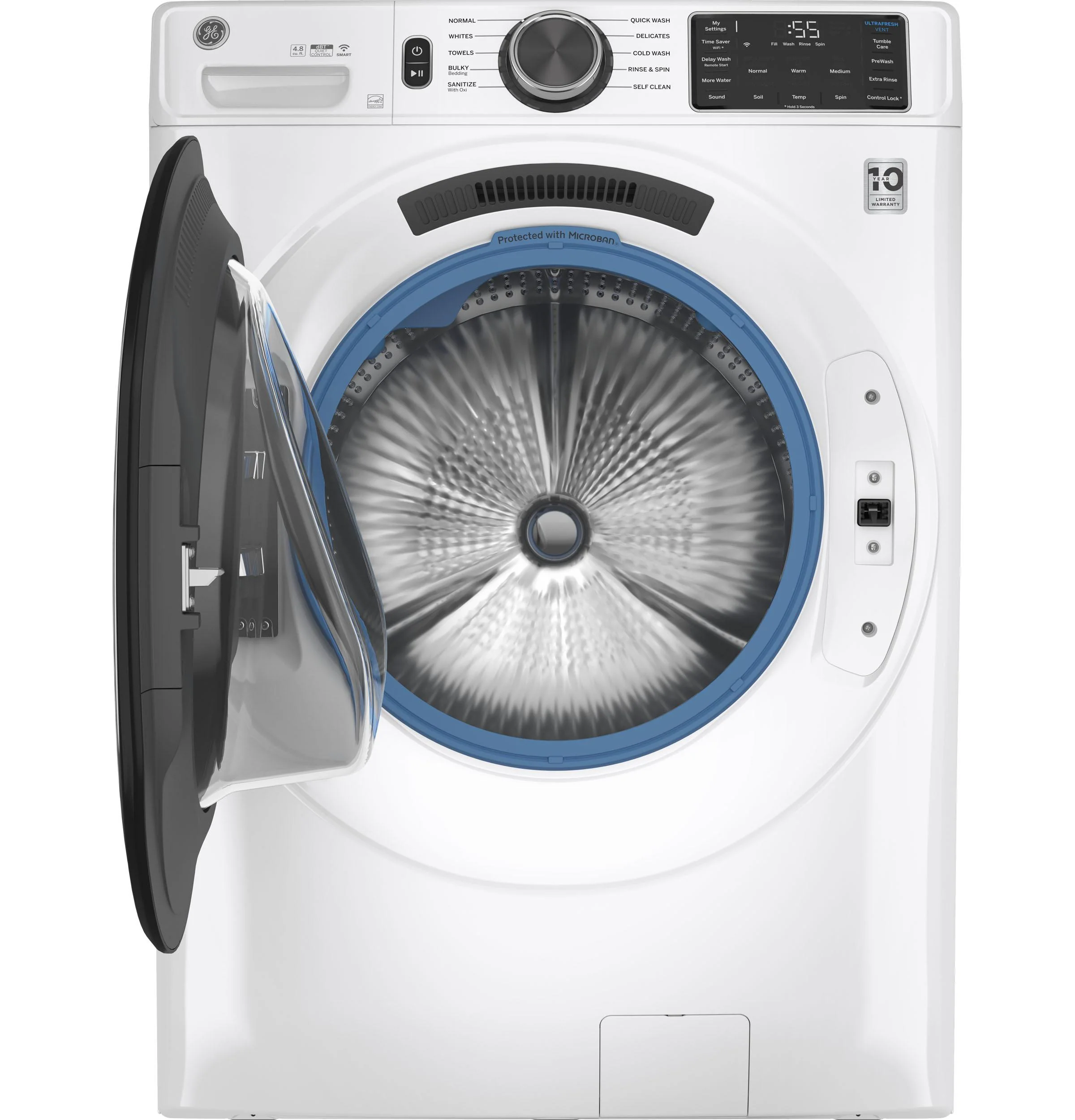 GFW550SSNWW GE® ENERGY STAR 4.8 cu. ft. Capacity Smart Front Load ® Washer with UltraFresh Vent System with OdorBlock™ and Sanitize w/Oxi - Image 28