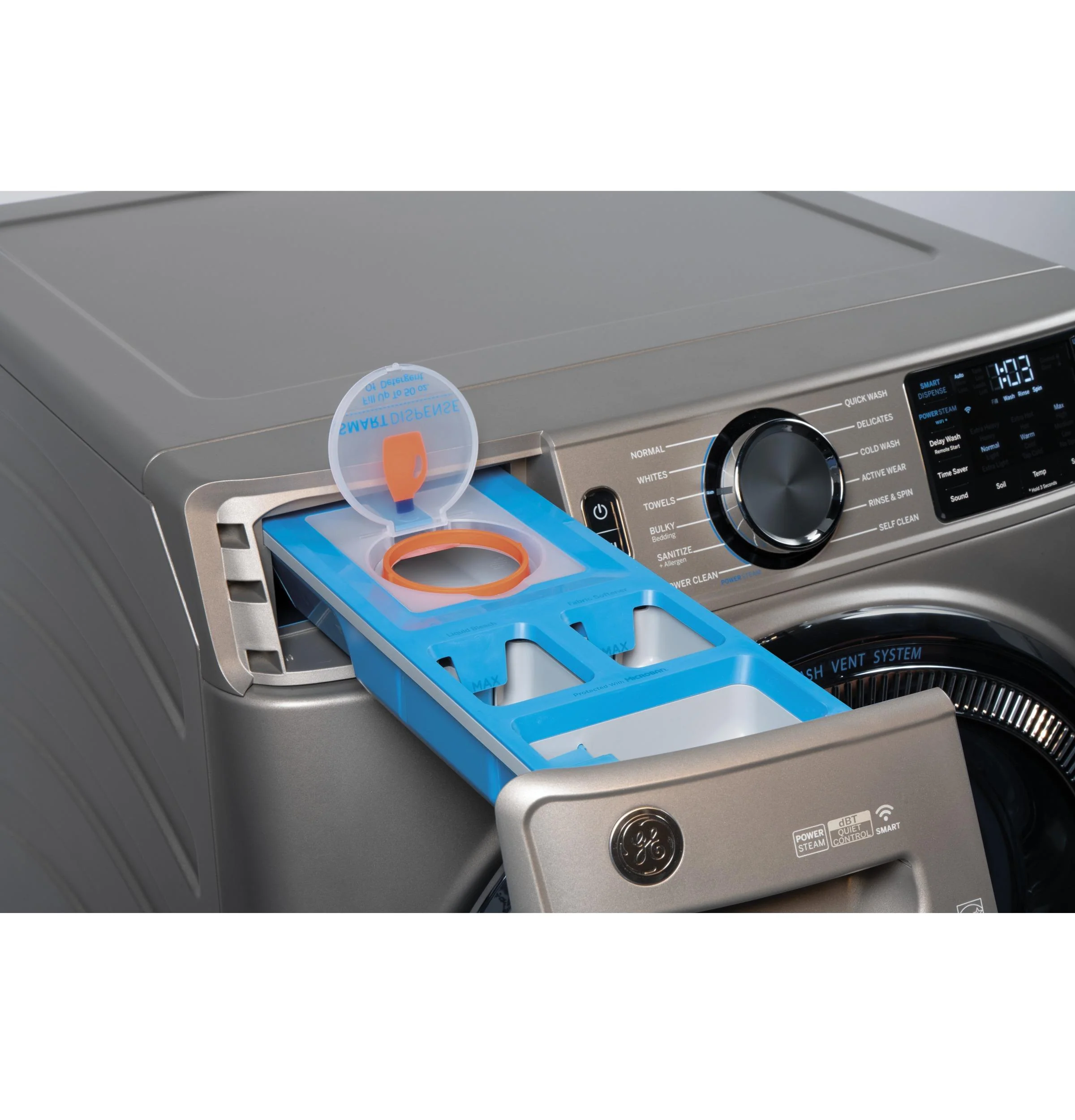 GE® 4.8 cu. ft. Capacity Smart Front Load ENERGY STAR® Steam Washer with SmartDispense™ UltraFresh Vent System with OdorBlock™ and Sanitize + Allergen - Image 11