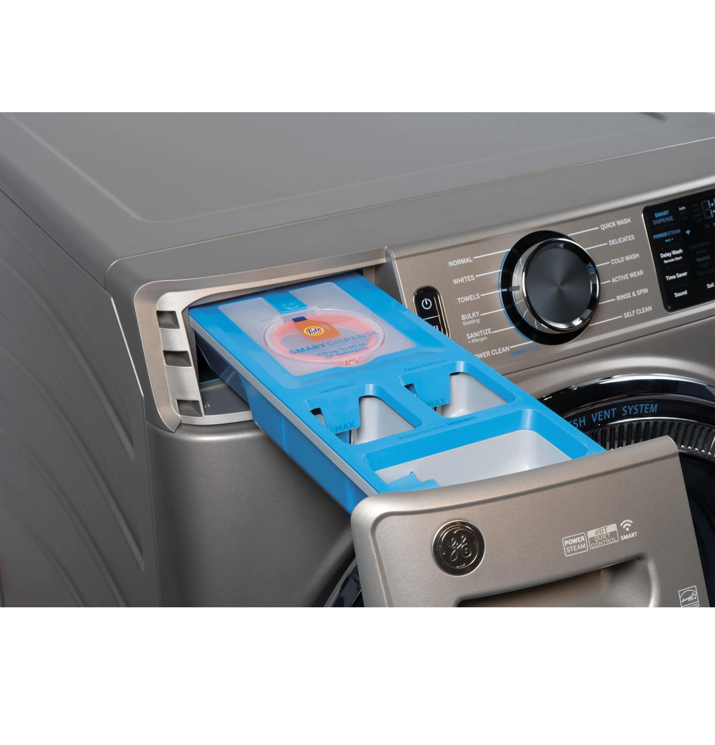 GE® 4.8 cu. ft. Capacity Smart Front Load ENERGY STAR® Steam Washer with SmartDispense™ UltraFresh Vent System with OdorBlock™ and Sanitize + Allergen - Image 14