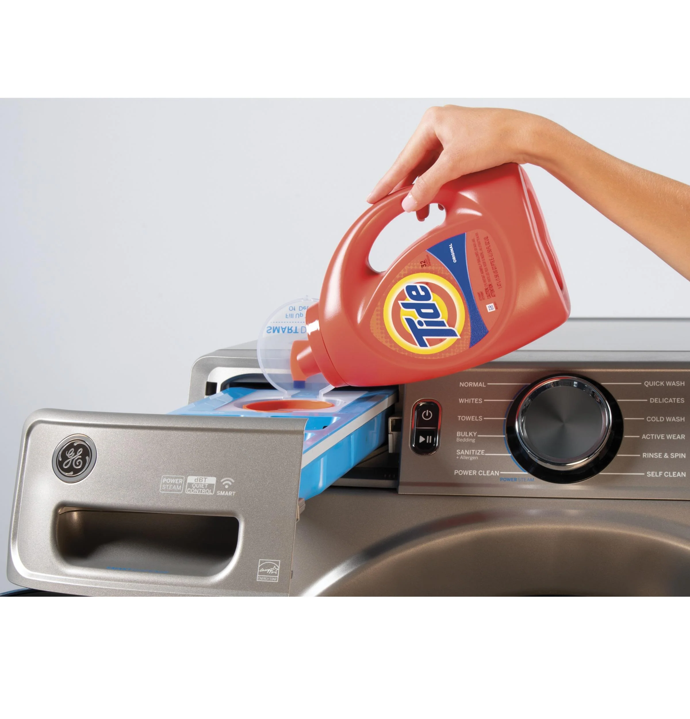 GE® 4.8 cu. ft. Capacity Smart Front Load ENERGY STAR® Steam Washer with SmartDispense™ UltraFresh Vent System with OdorBlock™ and Sanitize + Allergen - Image 45