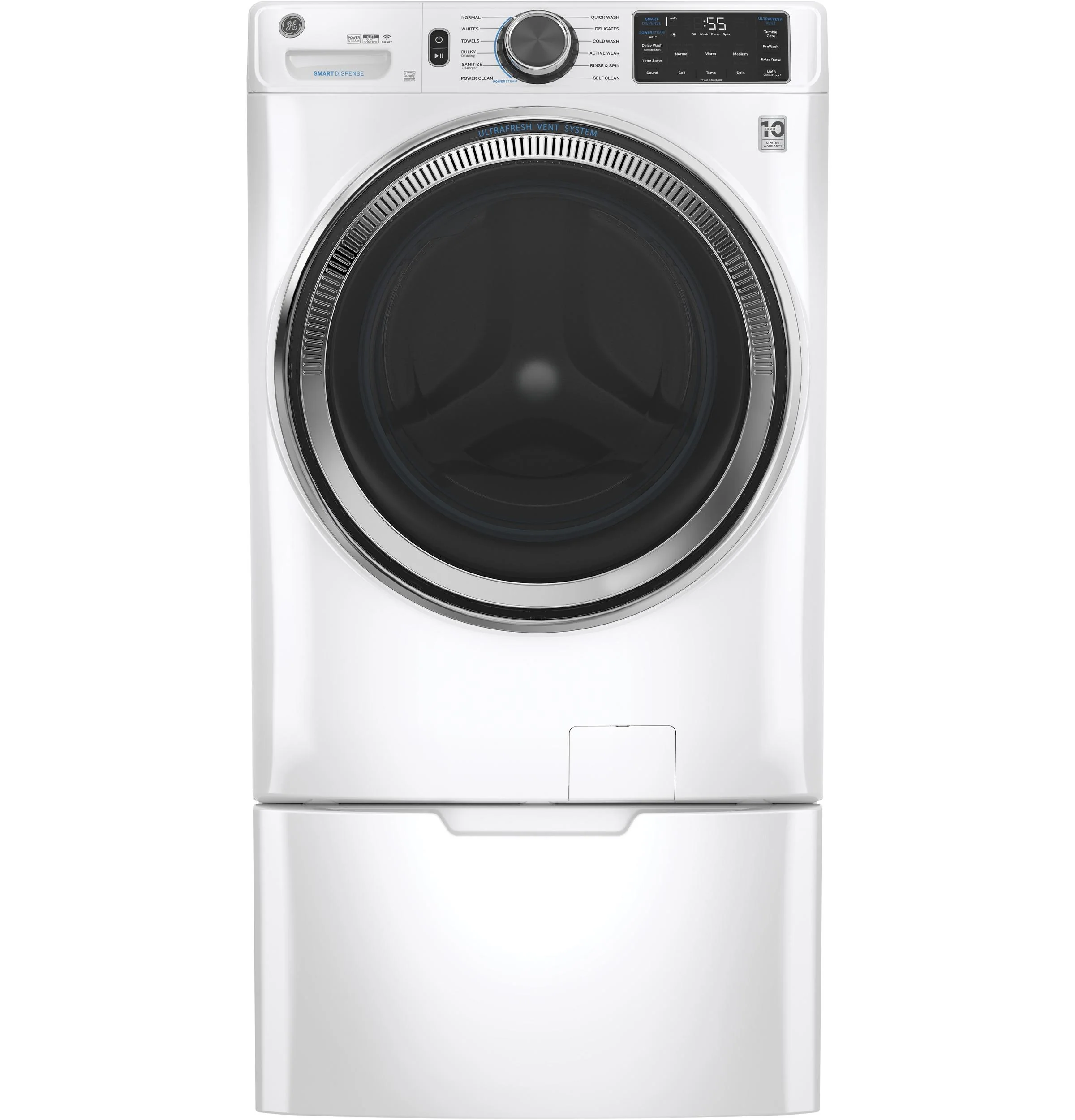 GE® 4.8 cu. ft. Capacity Smart Front Load ENERGY STAR® Steam Washer with SmartDispense™ UltraFresh Vent System with OdorBlock™ and Sanitize + Allergen - Image 21