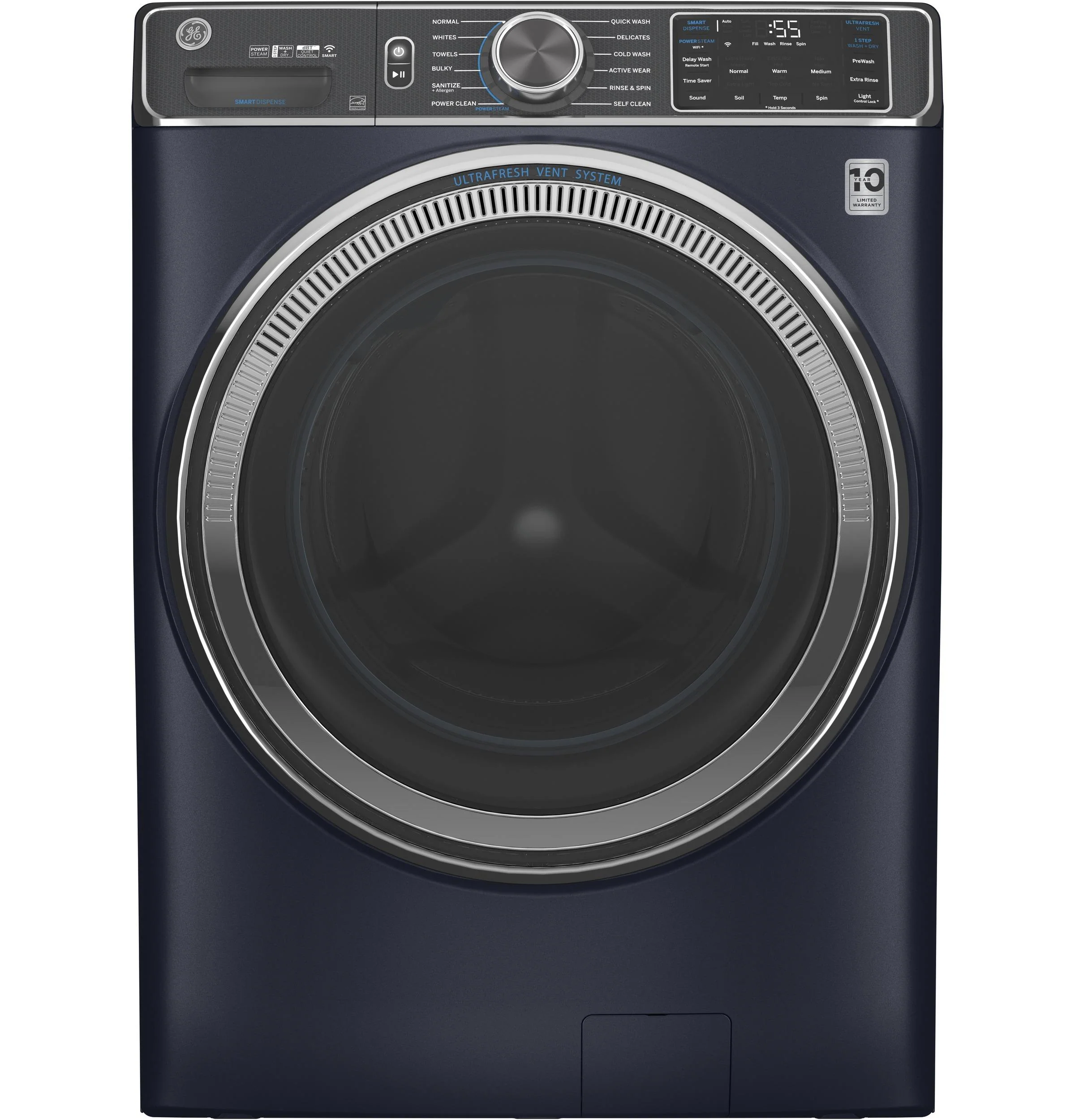 GE® ENERGY STAR® 5.0 cu. ft. Capacity Smart Front Load Steam Washer with SmartDispense™ UltraFresh Vent System with OdorBlock™ and Sanitize   Allergen - Image 33