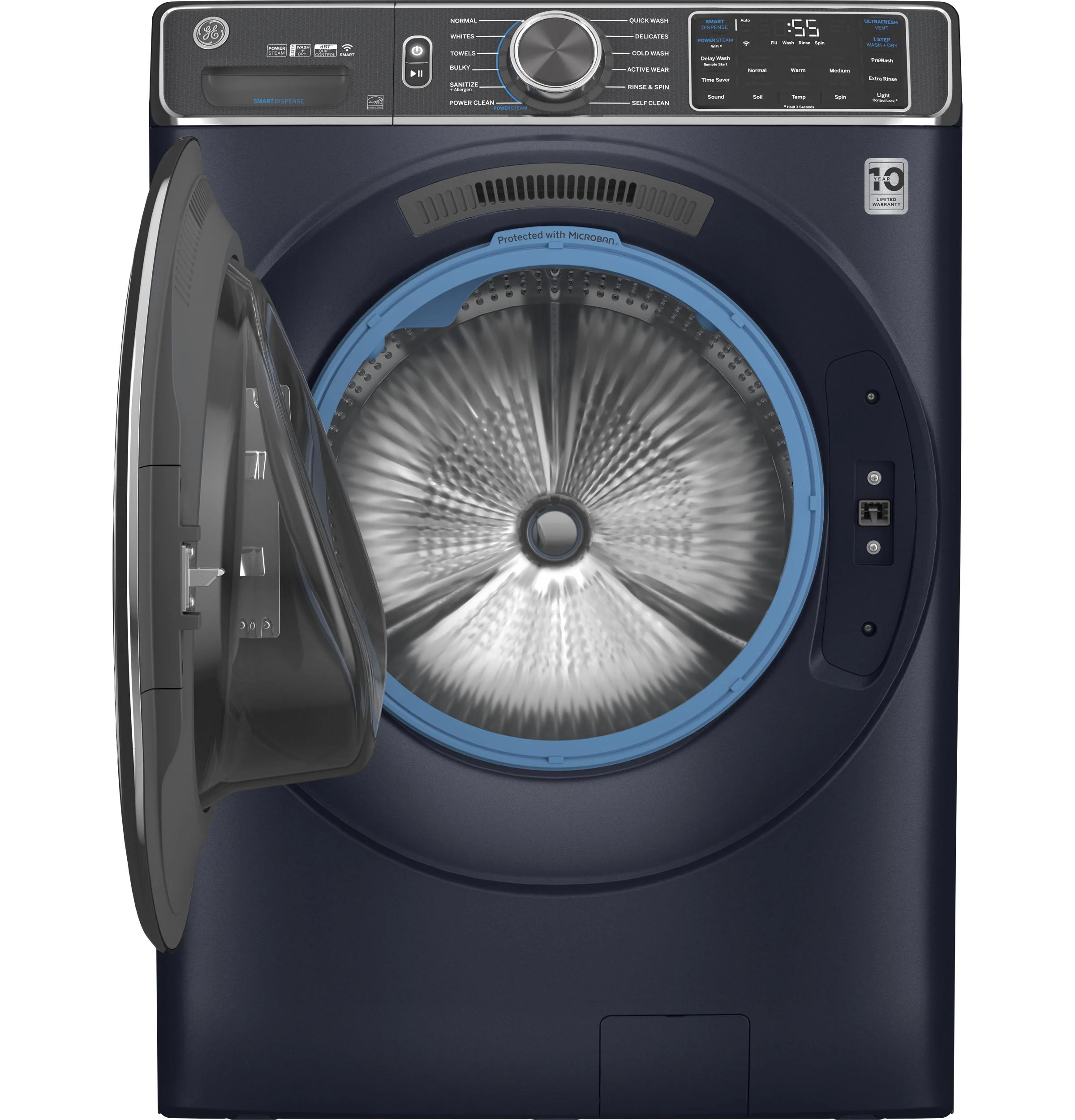 GE® ENERGY STAR® 5.0 cu. ft. Capacity Smart Front Load Steam Washer with SmartDispense™ UltraFresh Vent System with OdorBlock™ and Sanitize   Allergen - Image 5
