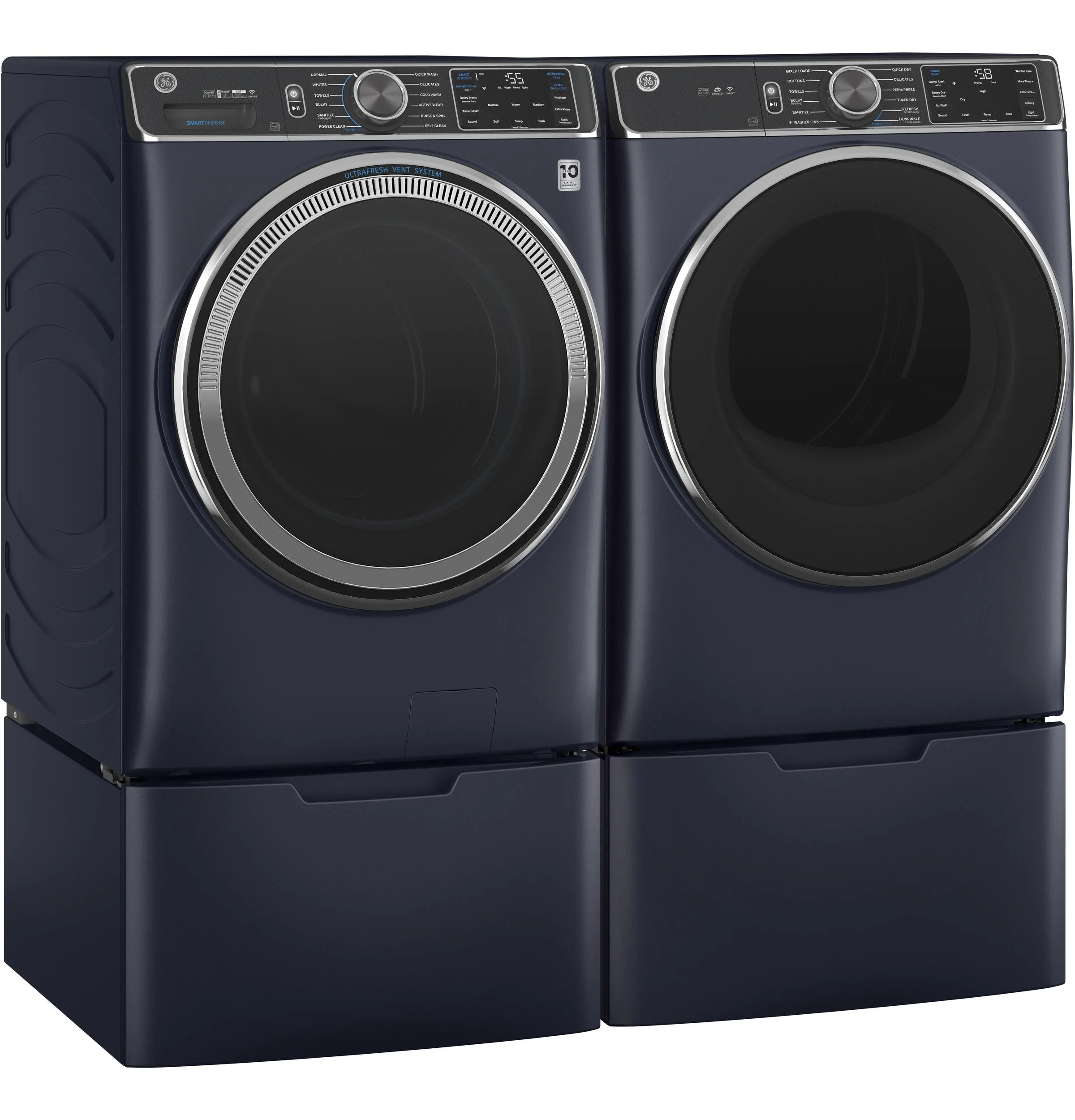 GE® ENERGY STAR® 5.0 cu. ft. Capacity Smart Front Load Steam Washer with SmartDispense™ UltraFresh Vent System with OdorBlock™ and Sanitize   Allergen - Image 8