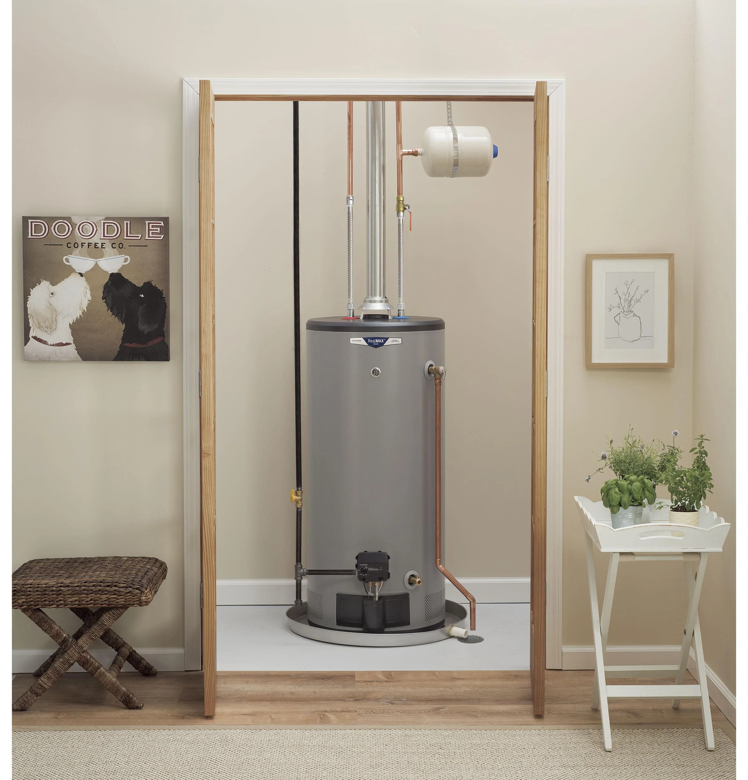 GG40S12BXR GE RealMAX Platinum 40-Gallon Short Natural Gas Atmospheric Water Heater - Image 4