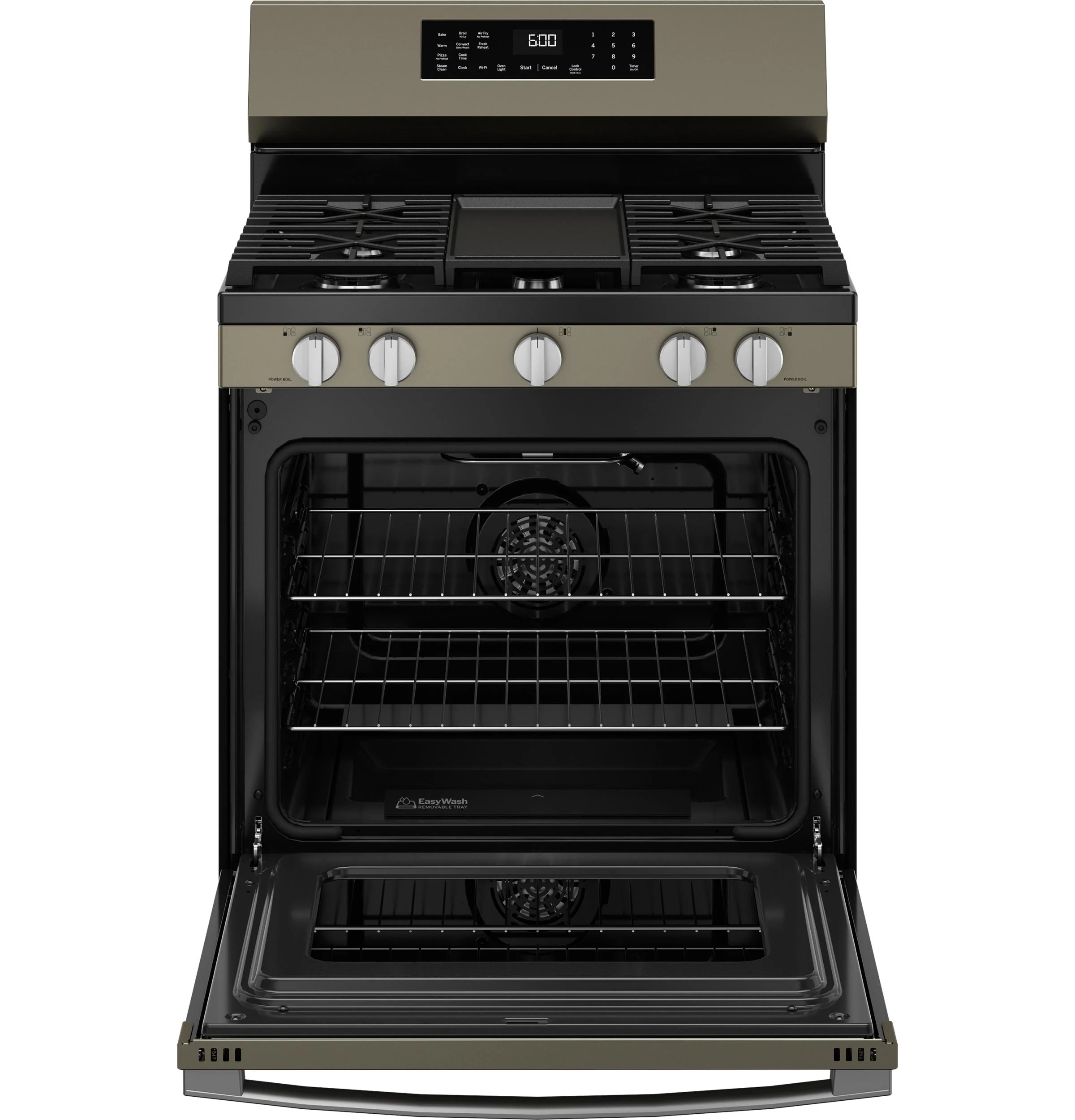GGF600AVES GE® 30" Free-Standing Gas Convection Range with No Preheat Air Fry and EasyWash™ Oven Tray - Image 3