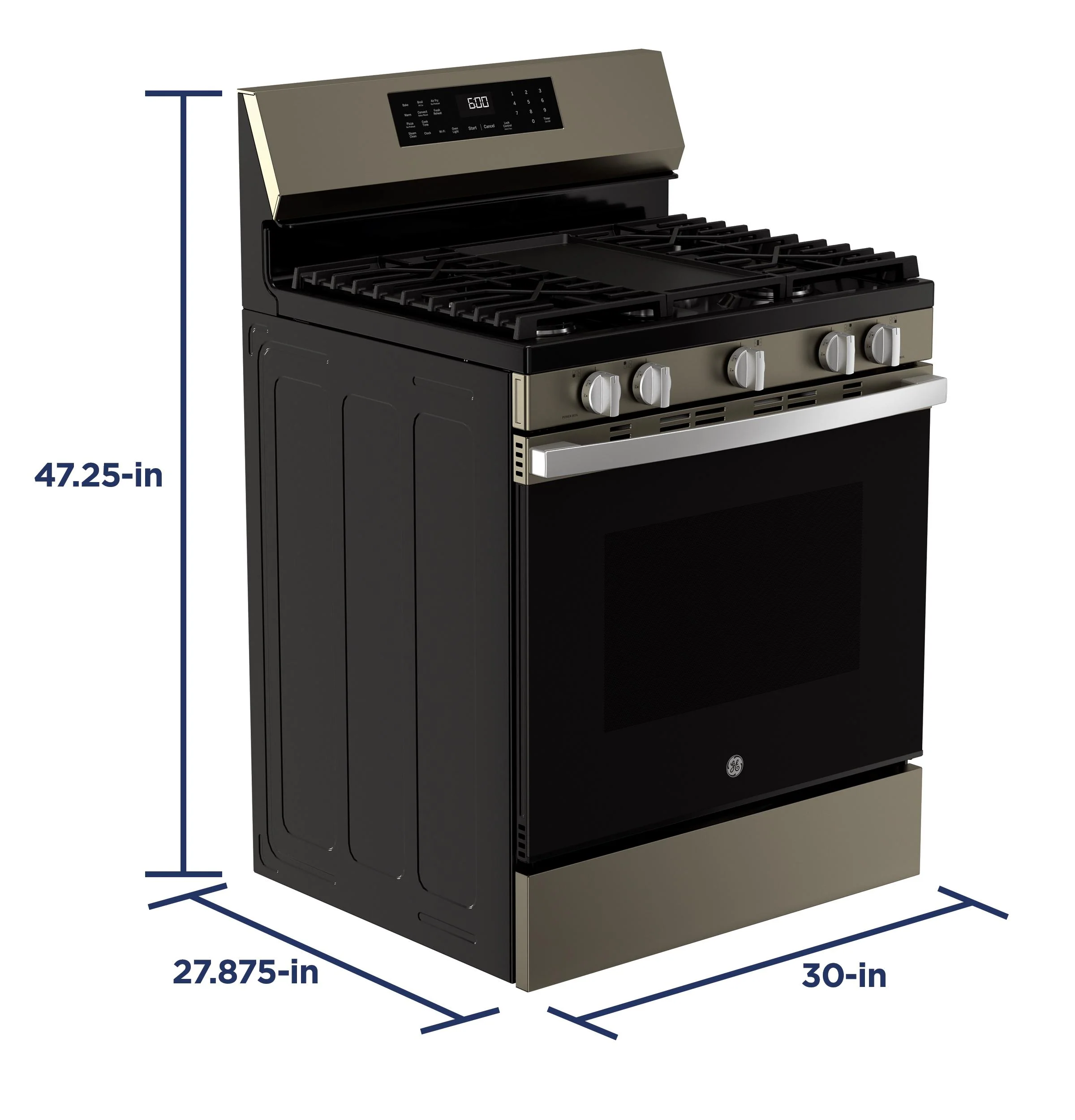 GGF600AVES GE® 30" Free-Standing Gas Convection Range with No Preheat Air Fry and EasyWash™ Oven Tray - Image 31