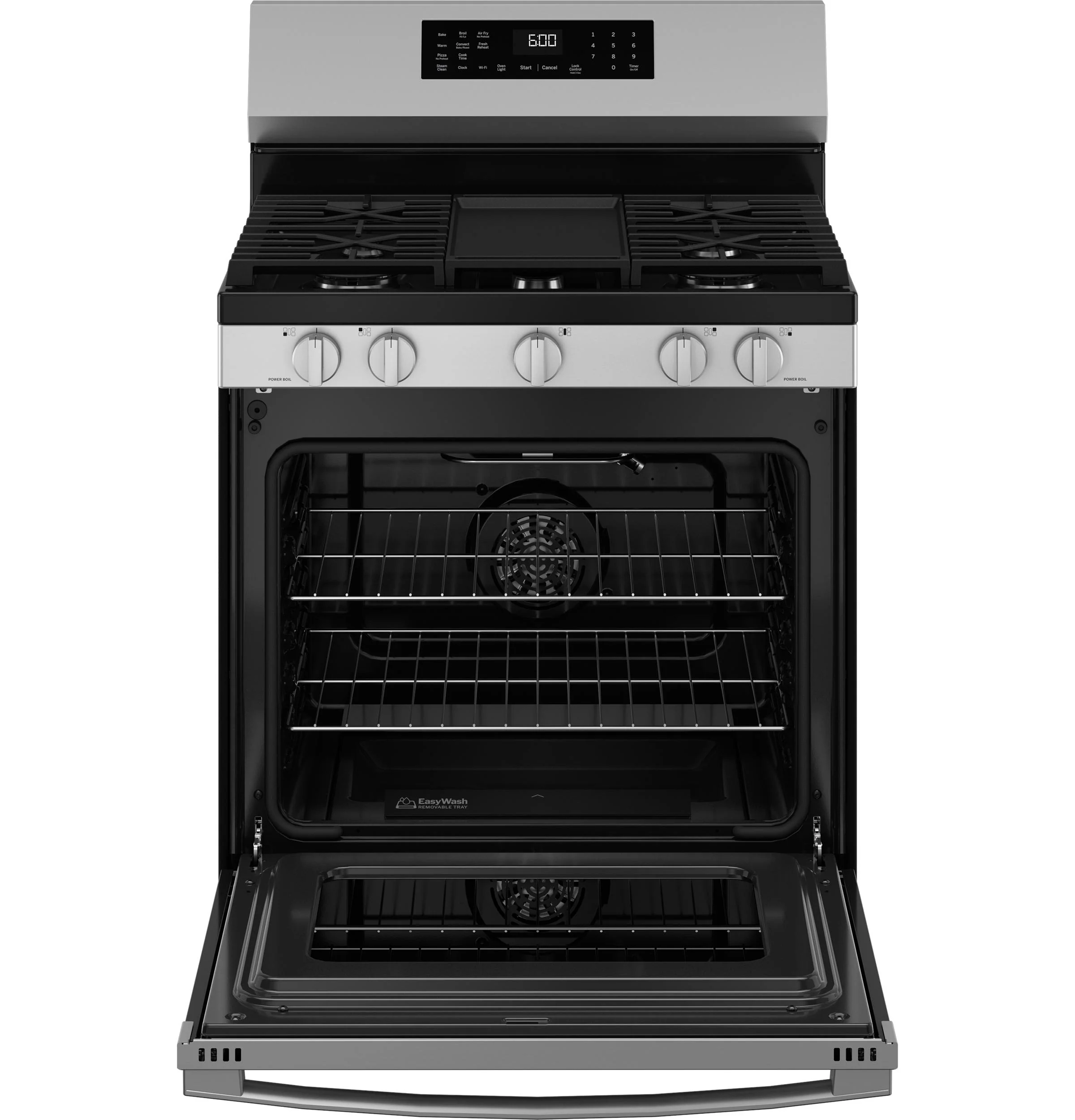 GGF600AVSS GE® 30" Free-Standing Gas Convection Range with No Preheat Air Fry and EasyWash™ Oven Tray - Image 3