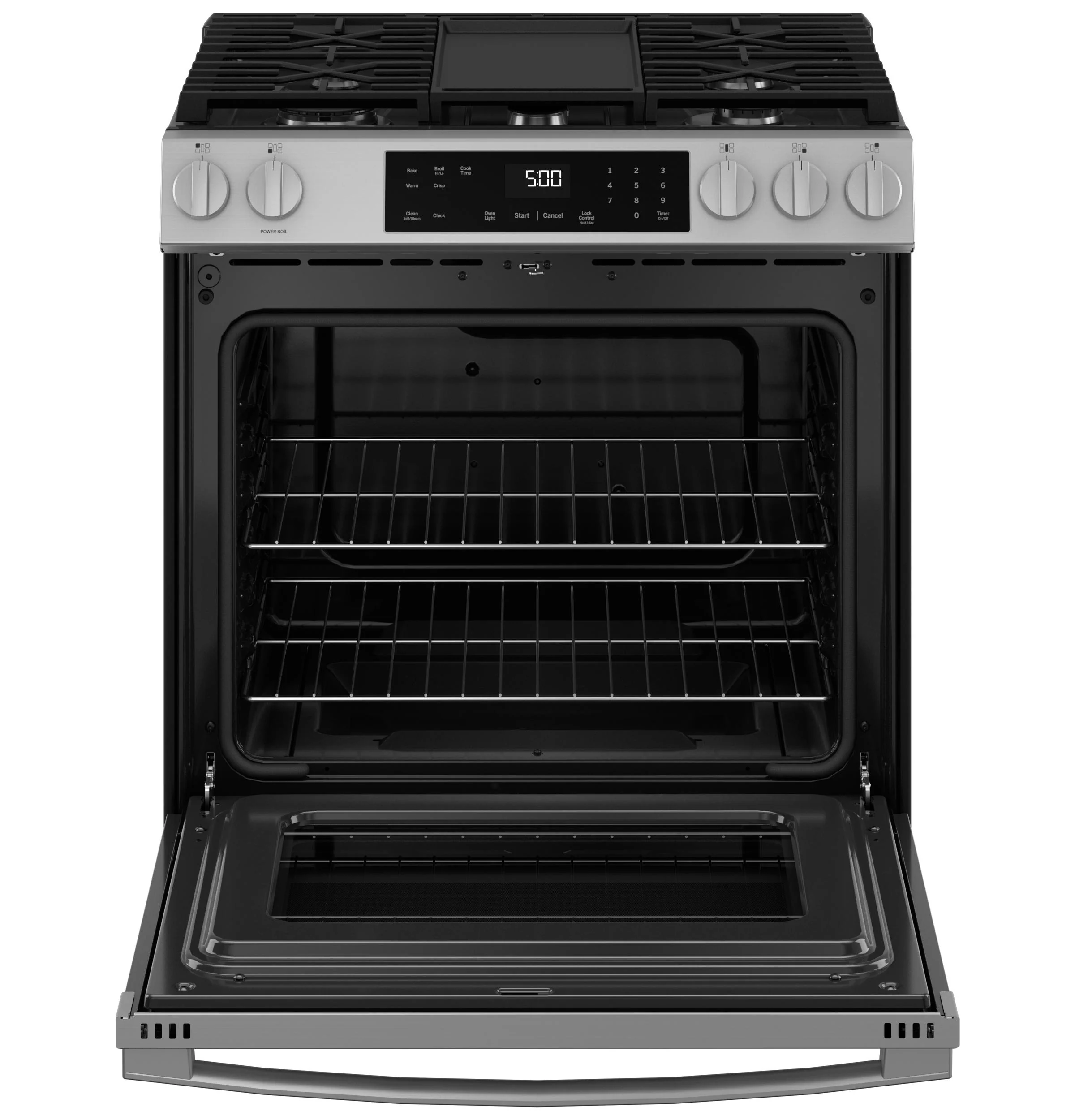 GGS500PVSS GE® 30" Slide-In Front-Control Gas Range with Crisp Mode - Image 3