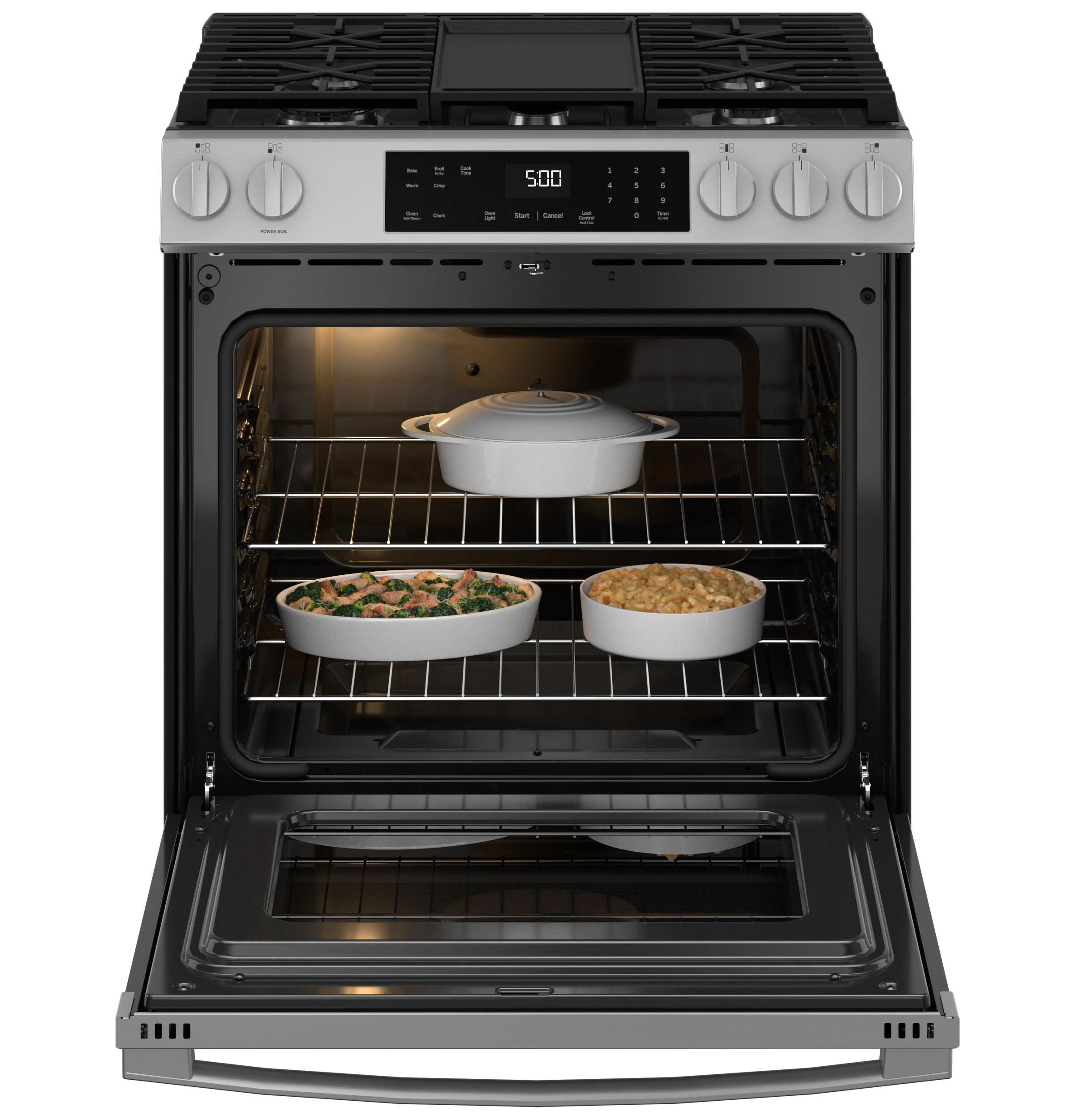 GGS500PVSS GE® 30" Slide-In Front-Control Gas Range with Crisp Mode - Image 4