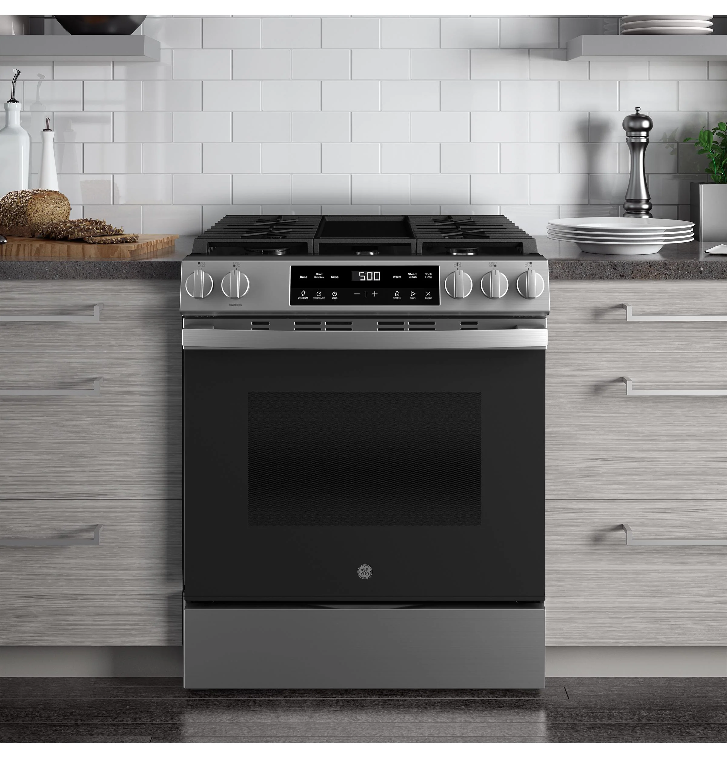 GGS500SVSS GE® 30" Slide-In Front Control Gas Range with Crisp Mode - Image 6