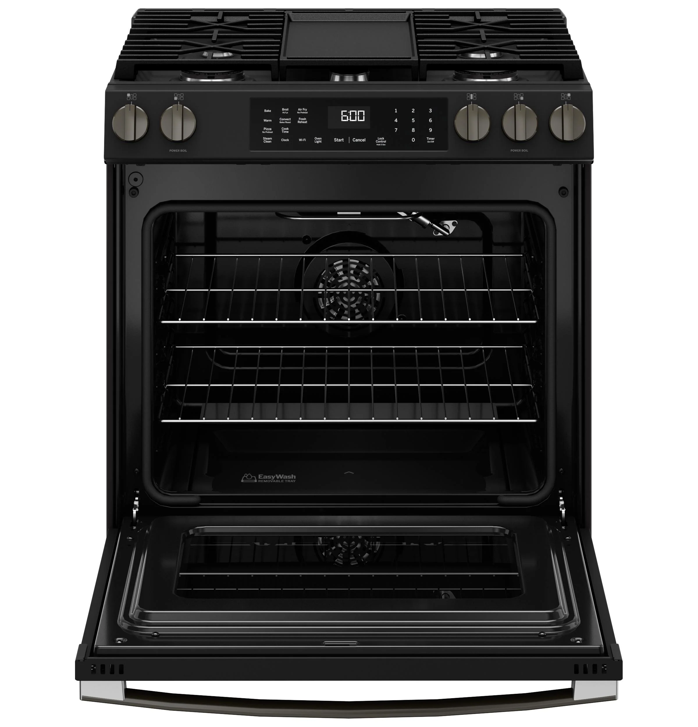 GGS600AVDS GE® 30" Slide-In Front-Control Convection Gas Range with No Preheat Air Fry and EasyWash™ Oven Tray - Image 3