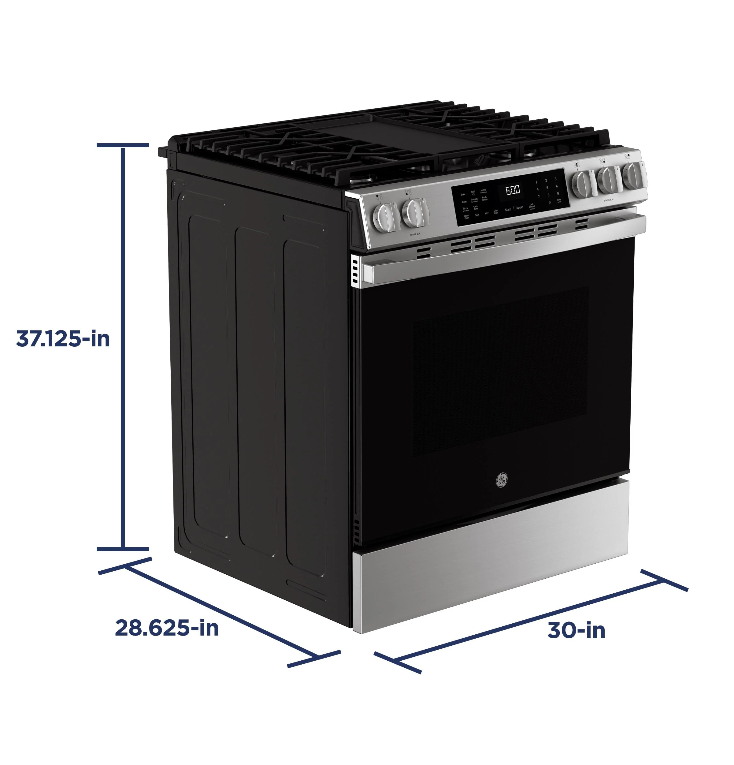 GGS600AVFS GE® 30" Slide-In Front-Control Convection Gas Range with No Preheat Air Fry and EasyWash™ Oven Tray - Image 31