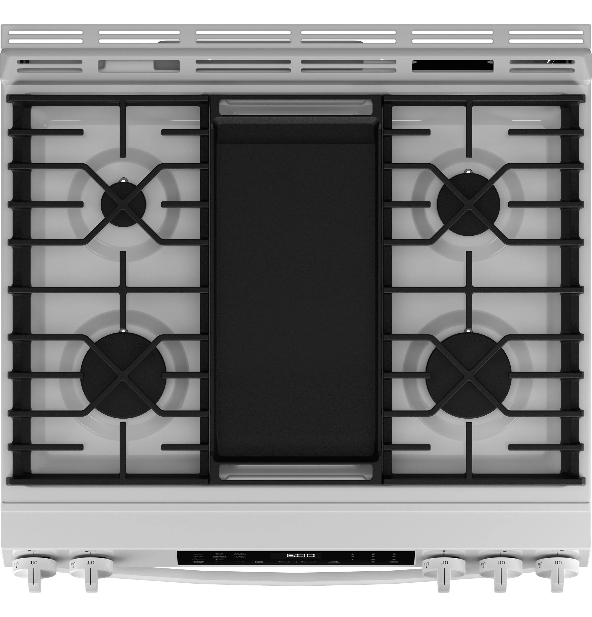 GGS600AVWW GE® 30" Slide-In Front-Control Convection Gas Range with No Preheat Air Fry and EasyWash™ Oven Tray - Image 2