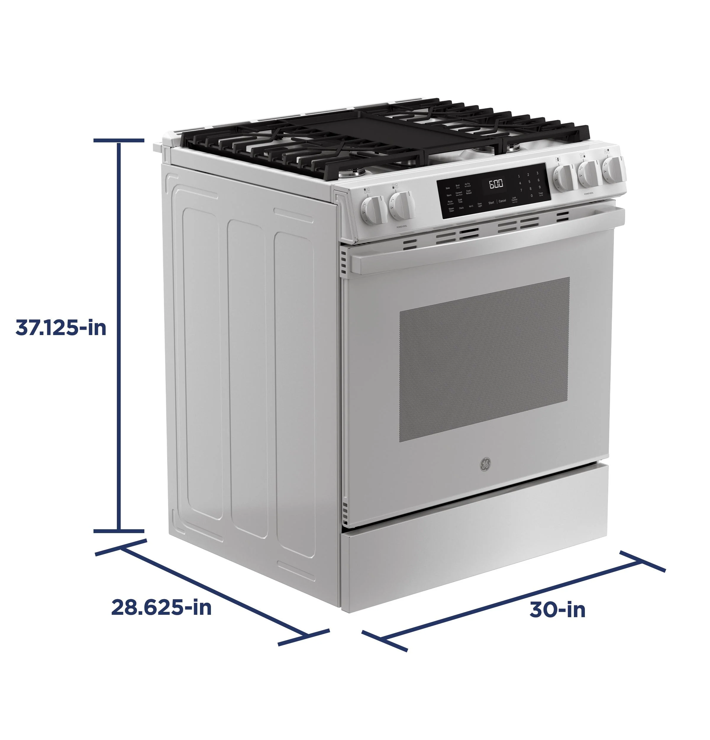 GGS600AVWW GE® 30" Slide-In Front-Control Convection Gas Range with No Preheat Air Fry and EasyWash™ Oven Tray - Image 31