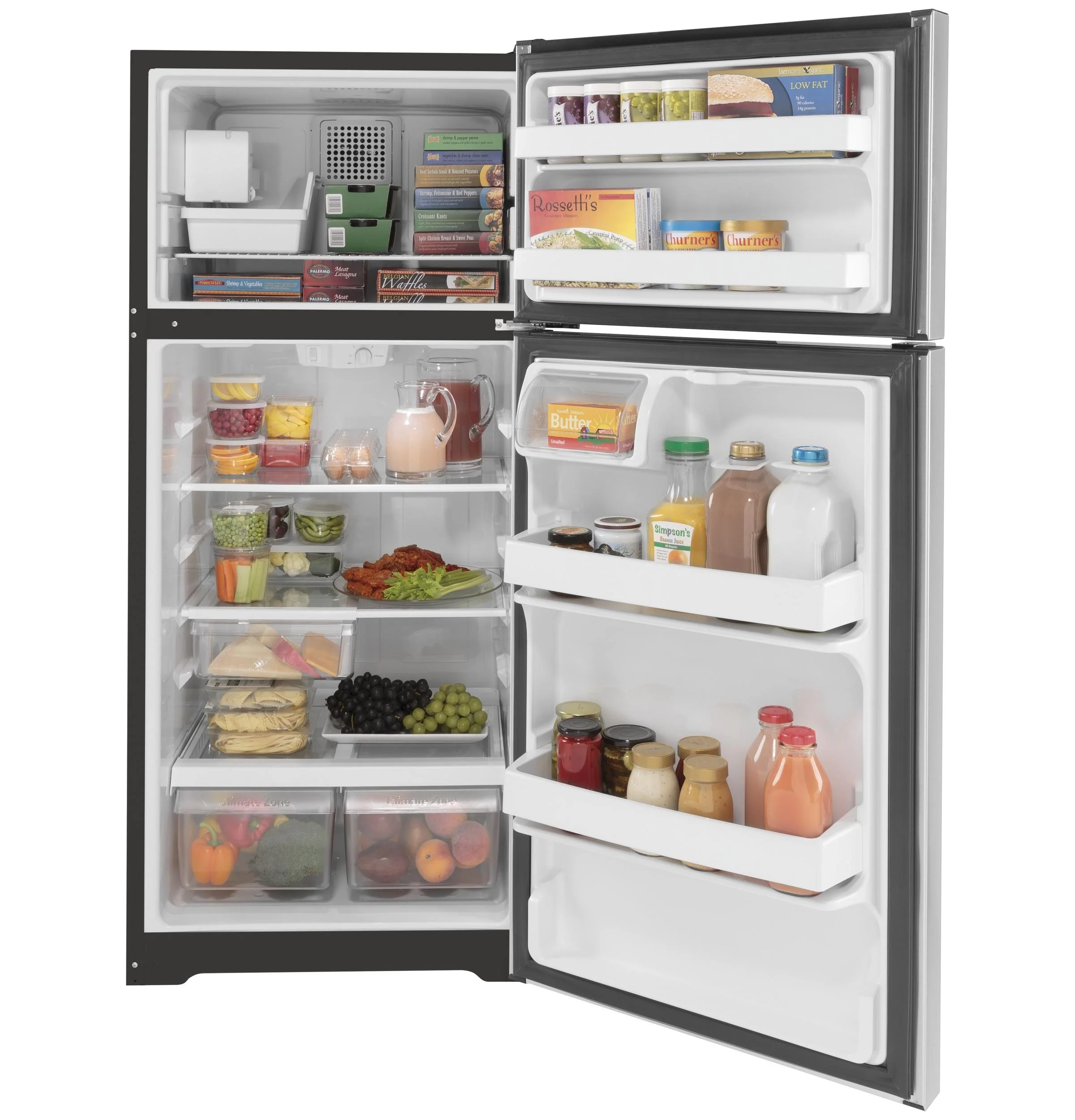 GIE17GSNRSS GE® ENERGY STAR® 16.6 Cu. Ft. Top-Freezer Refrigerator - Image 2