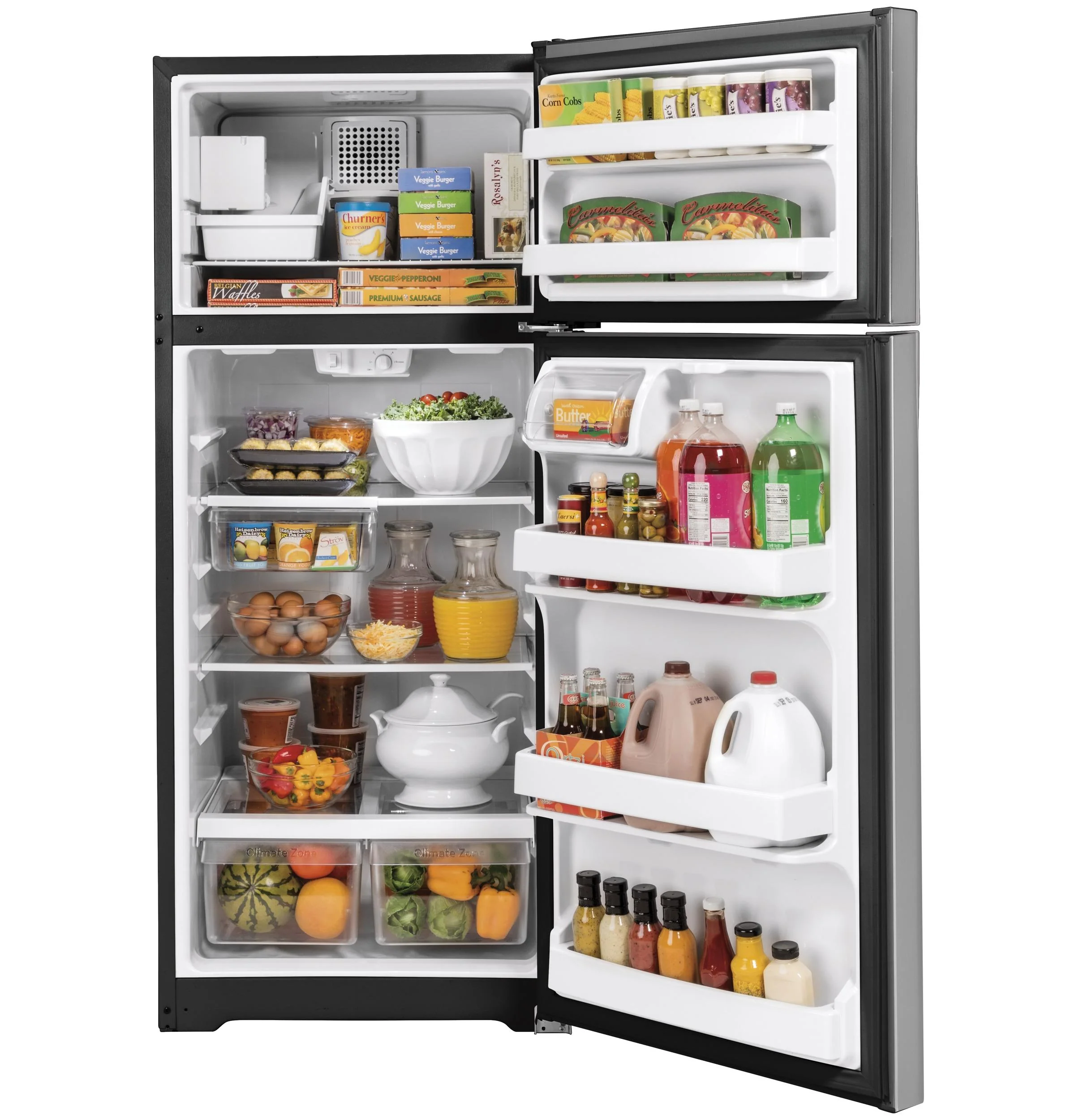 GIE18GSNRSS GE® ENERGY STAR® 17.5 Cu. Ft. Top-Freezer Refrigerator - Image 2