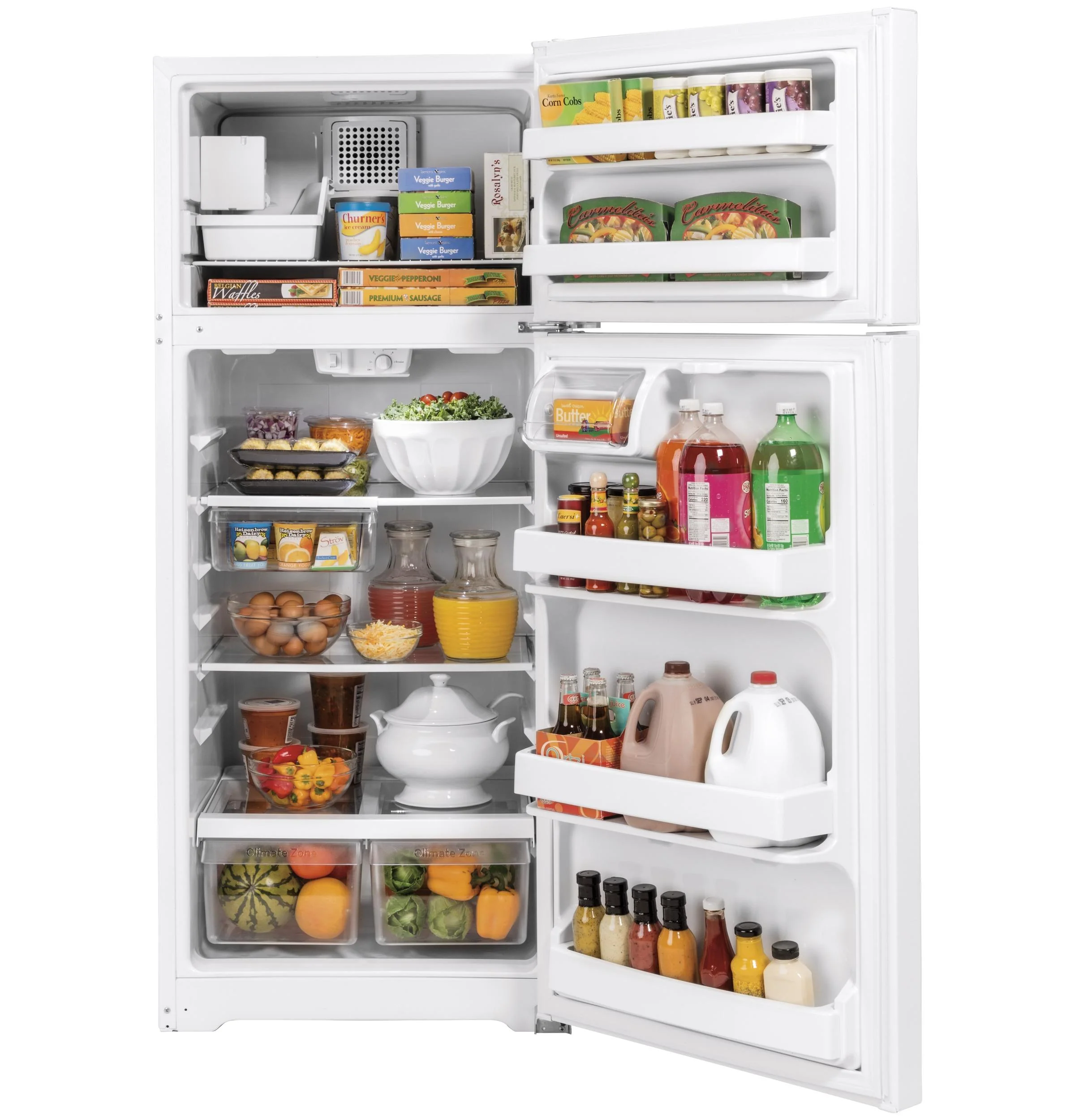 GIE18GTNRWW GE® ENERGY STAR® 17.5 Cu. Ft. Top-Freezer Refrigerator - Image 2
