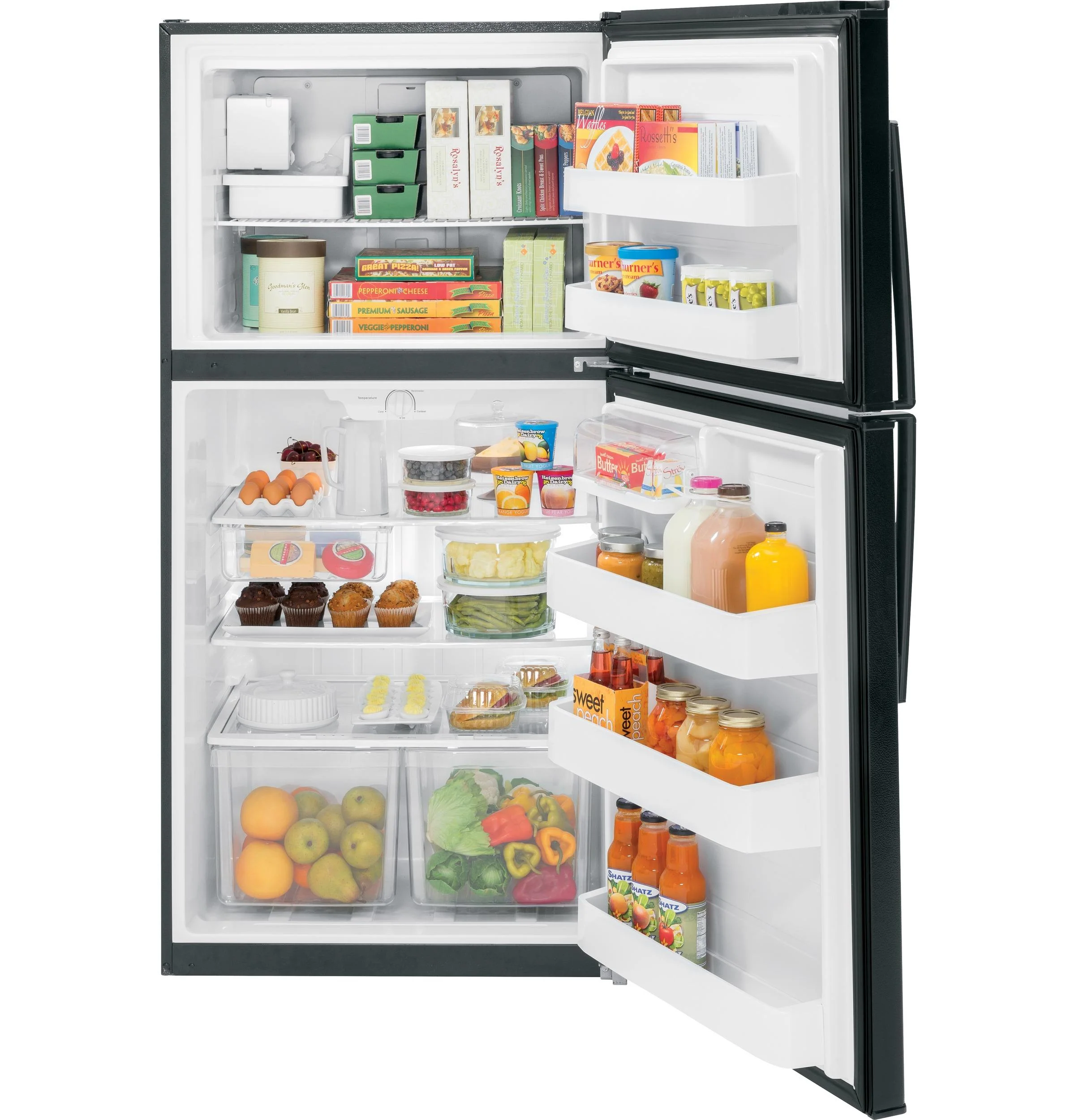 GIE21GTHBB GE® ENERGY STAR® 21.1 Cu. Ft. Top-Freezer Refrigerator - Image 2