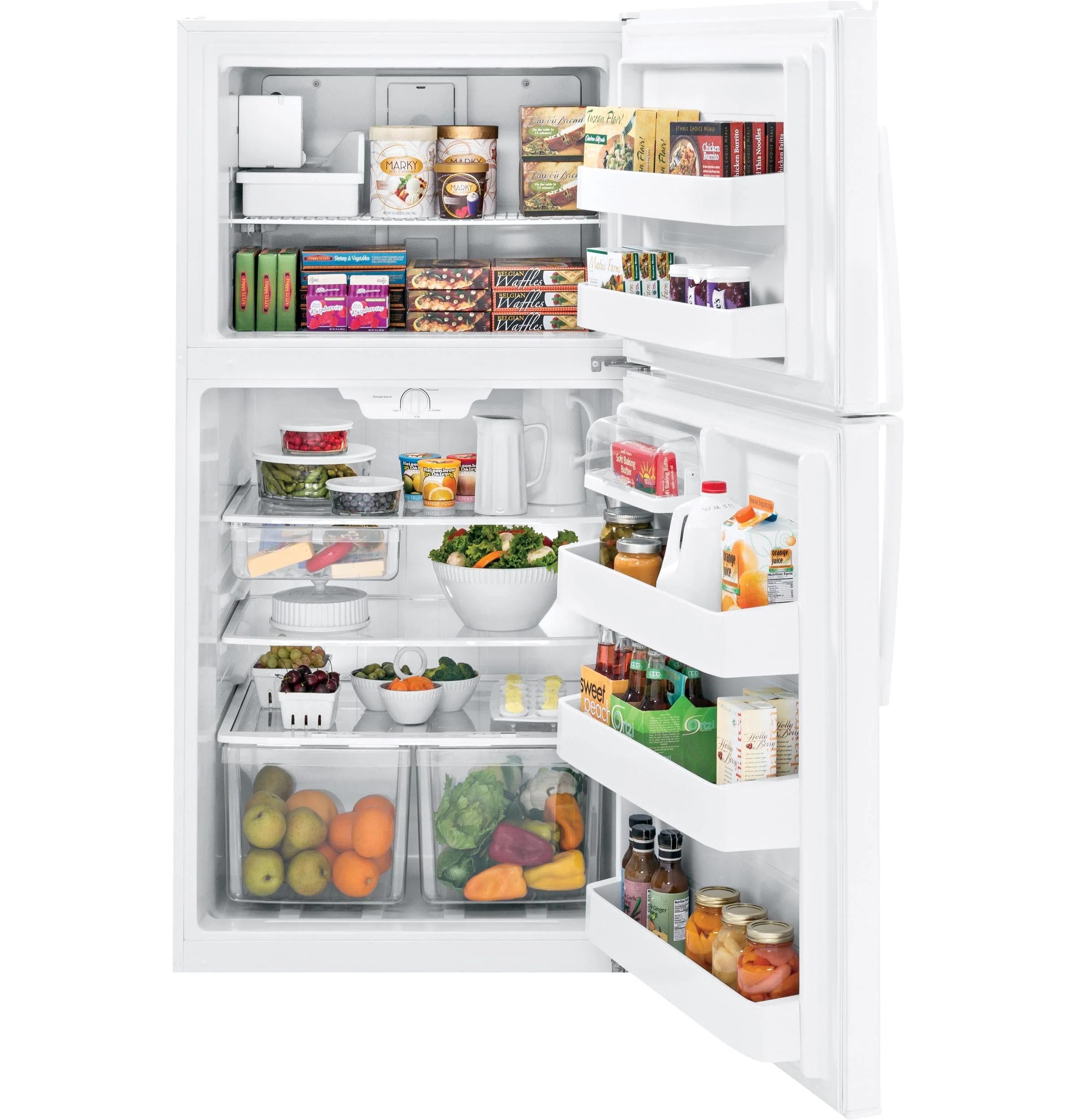 GIE21GTHWW GE® ENERGY STAR® 21.1 Cu. Ft. Top-Freezer Refrigerator - Image 2