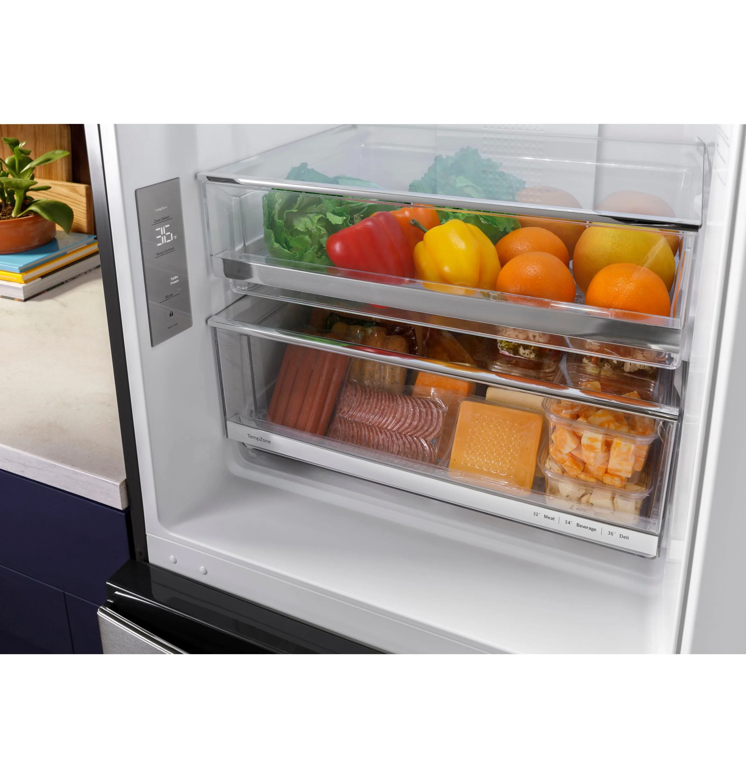 GLE12HSPSS GE® ENERGY STAR® 11.9 Cu. Ft. Bottom-Freezer Refrigerator - Image 21
