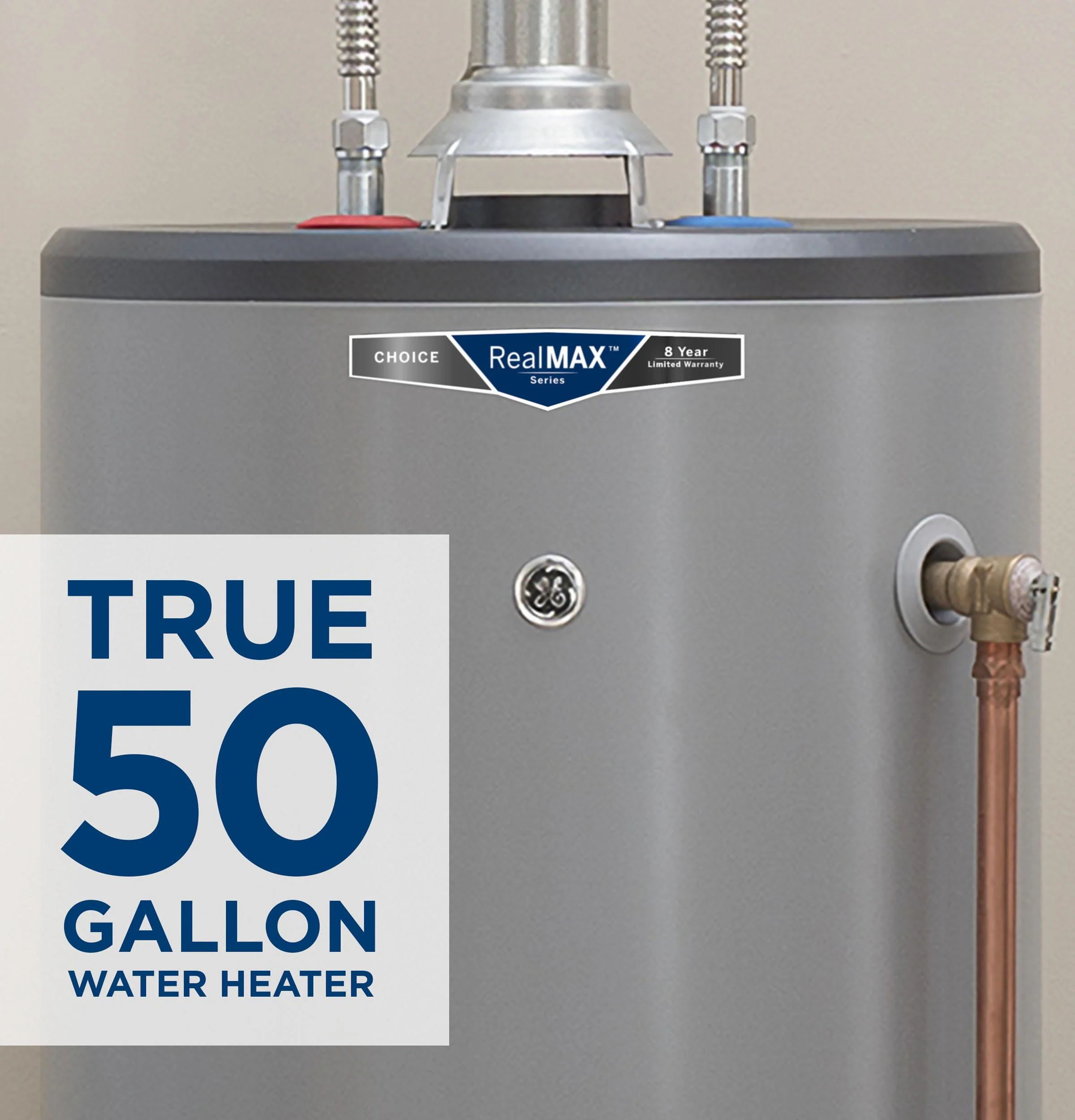 GP50T08BXR GE RealMAX Choice 50-Gallon Tall Liquid Propane Atmospheric Water Heater - Image 9
