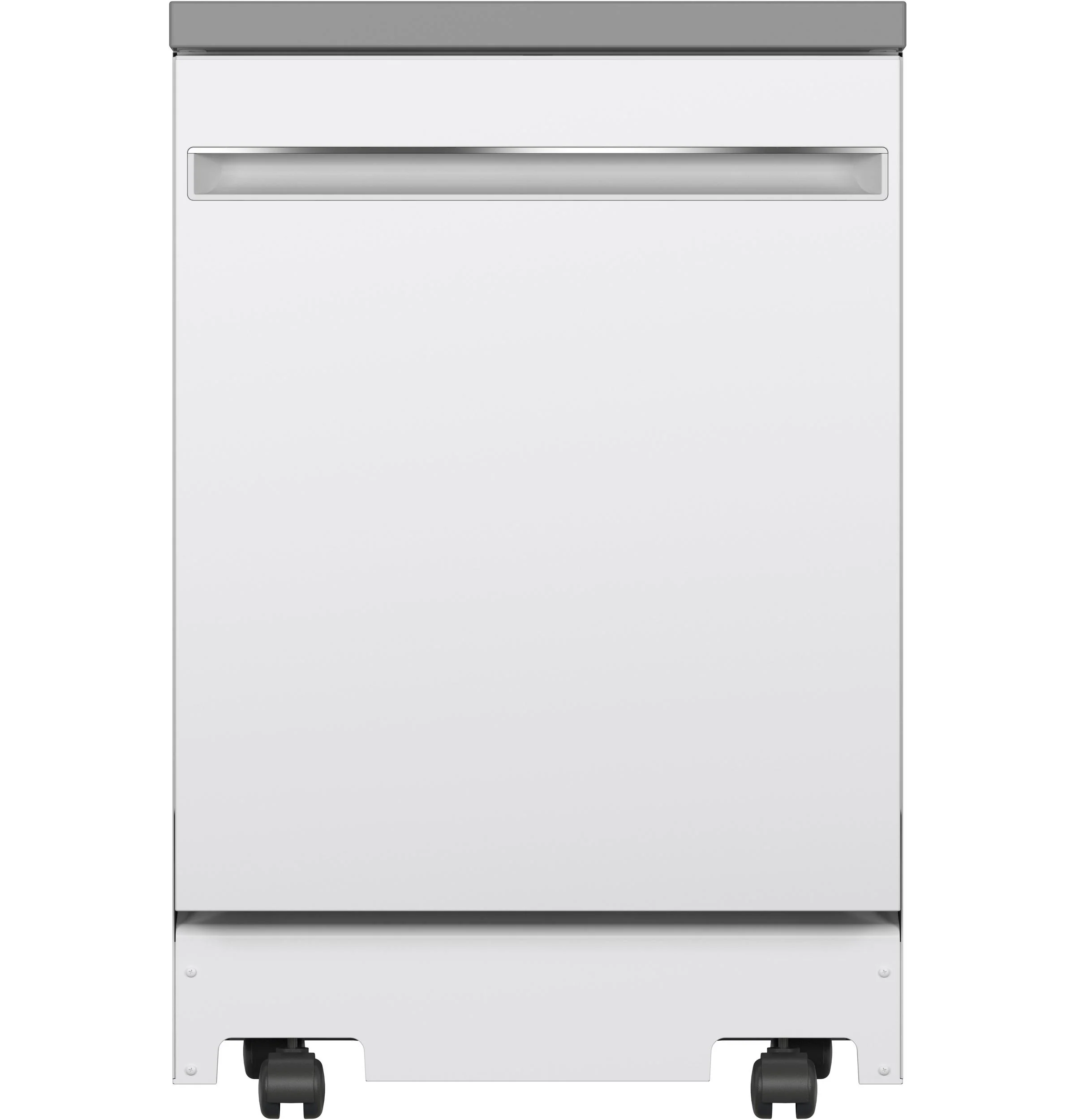 GPT225SGLWW GE® ENERGY STAR® 24" Stainless Steel Interior Portable Dishwasher with Sanitize Cycle