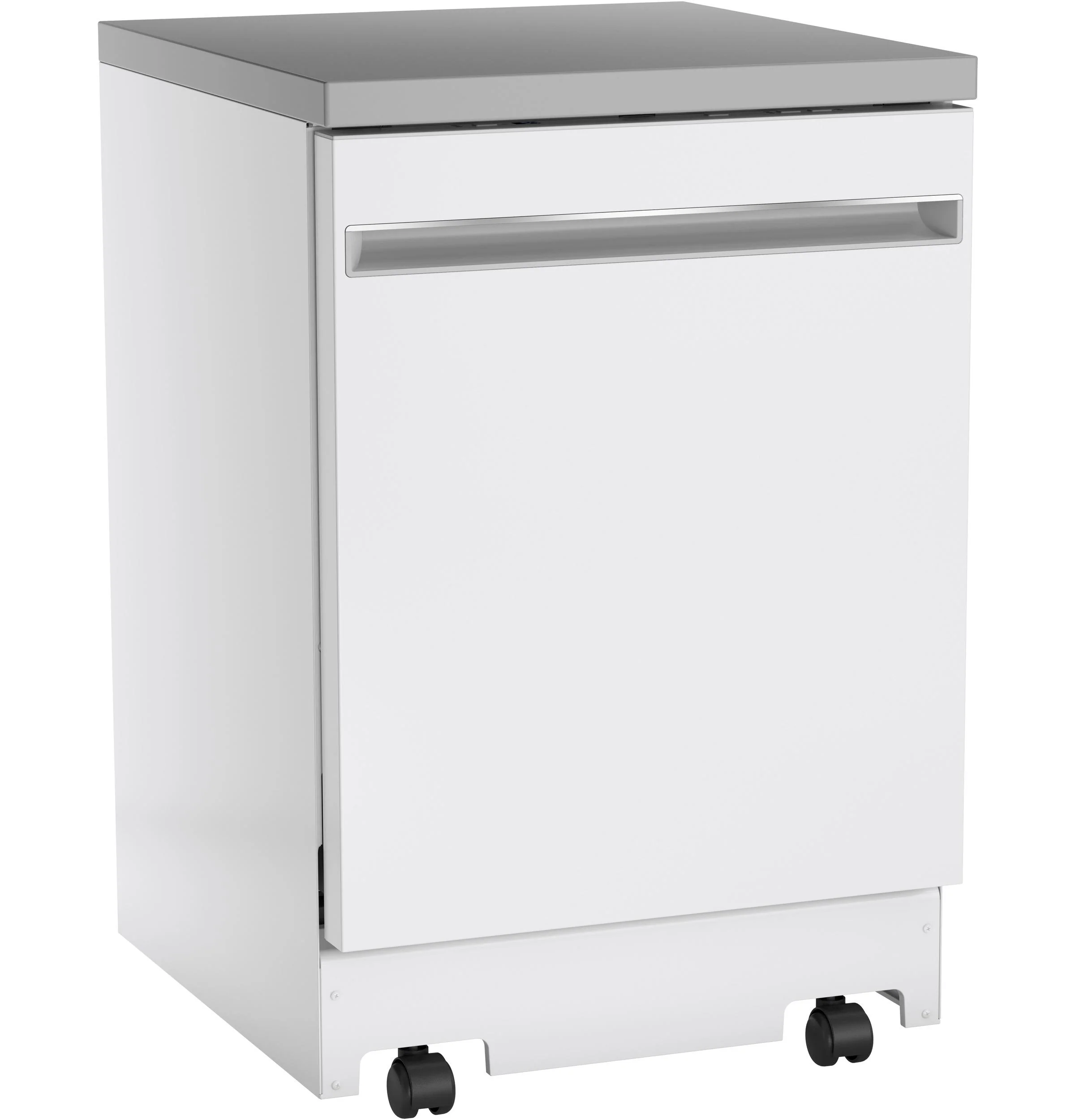 GPT225SGLWW GE® ENERGY STAR® 24" Stainless Steel Interior Portable Dishwasher with Sanitize Cycle - Image 3