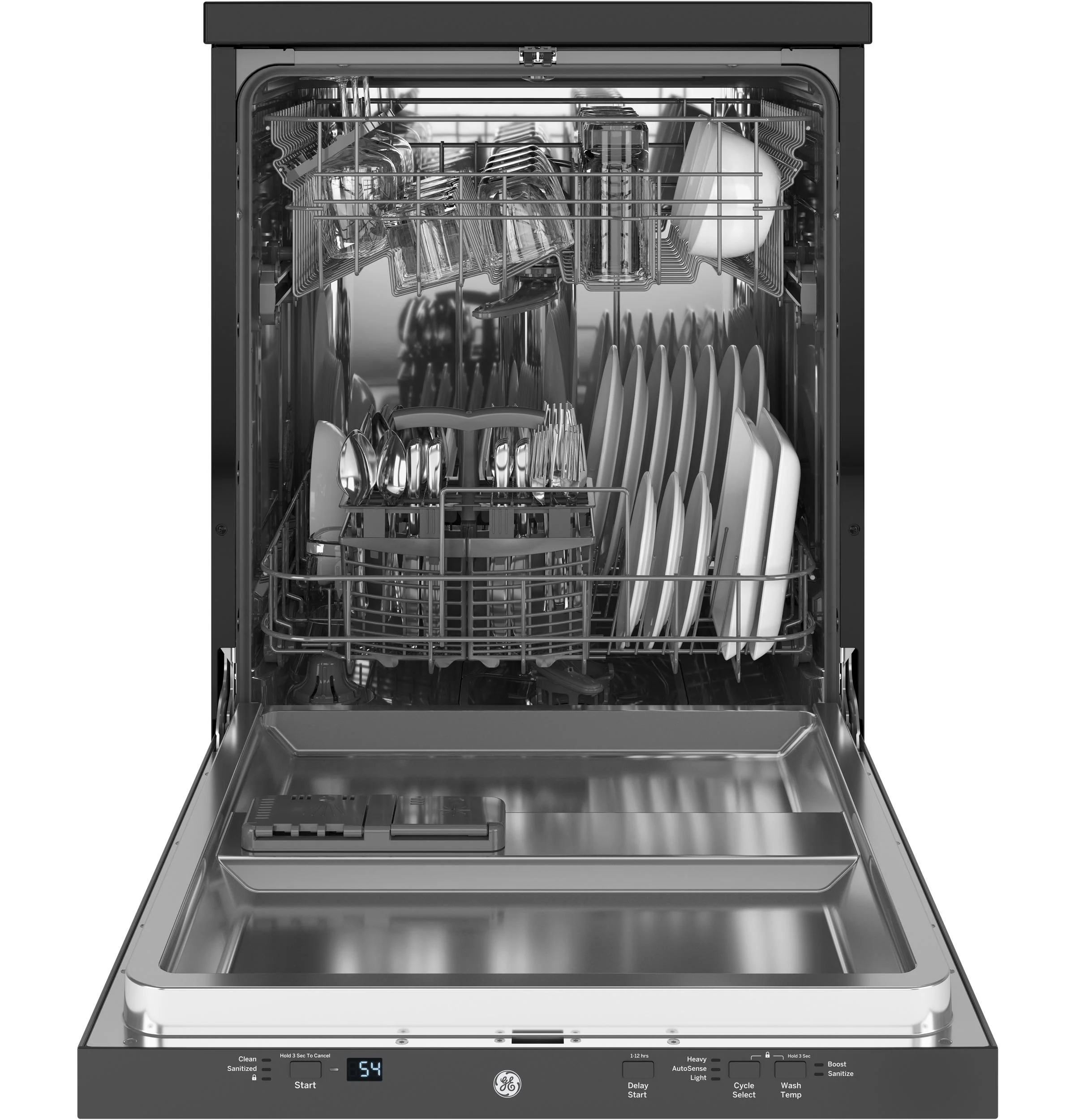 GPT225SSLSS GE® ENERGY STAR® 24" Stainless Steel Interior Portable Dishwasher with Sanitize Cycle - Image 2