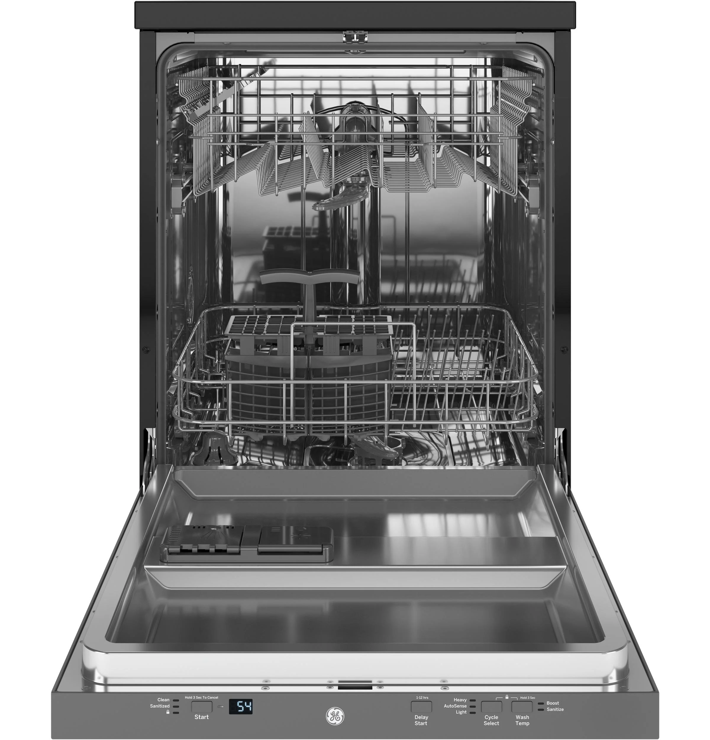GPT225SSLSS GE® ENERGY STAR® 24" Stainless Steel Interior Portable Dishwasher with Sanitize Cycle - Image 6