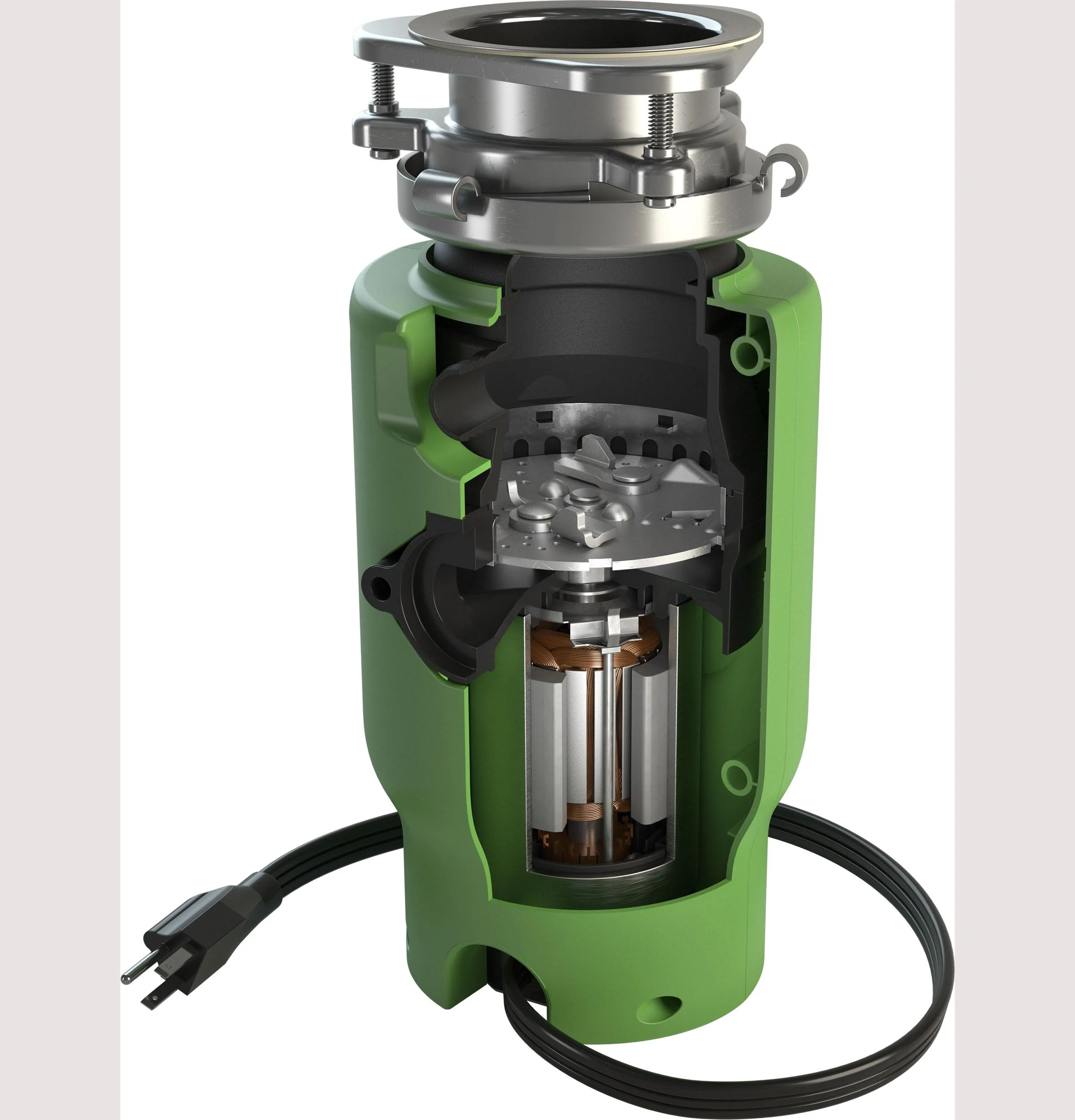 GE® 1/2 HP Disposall Green Continuous Feed Garbage Disposer Corded - Image 6