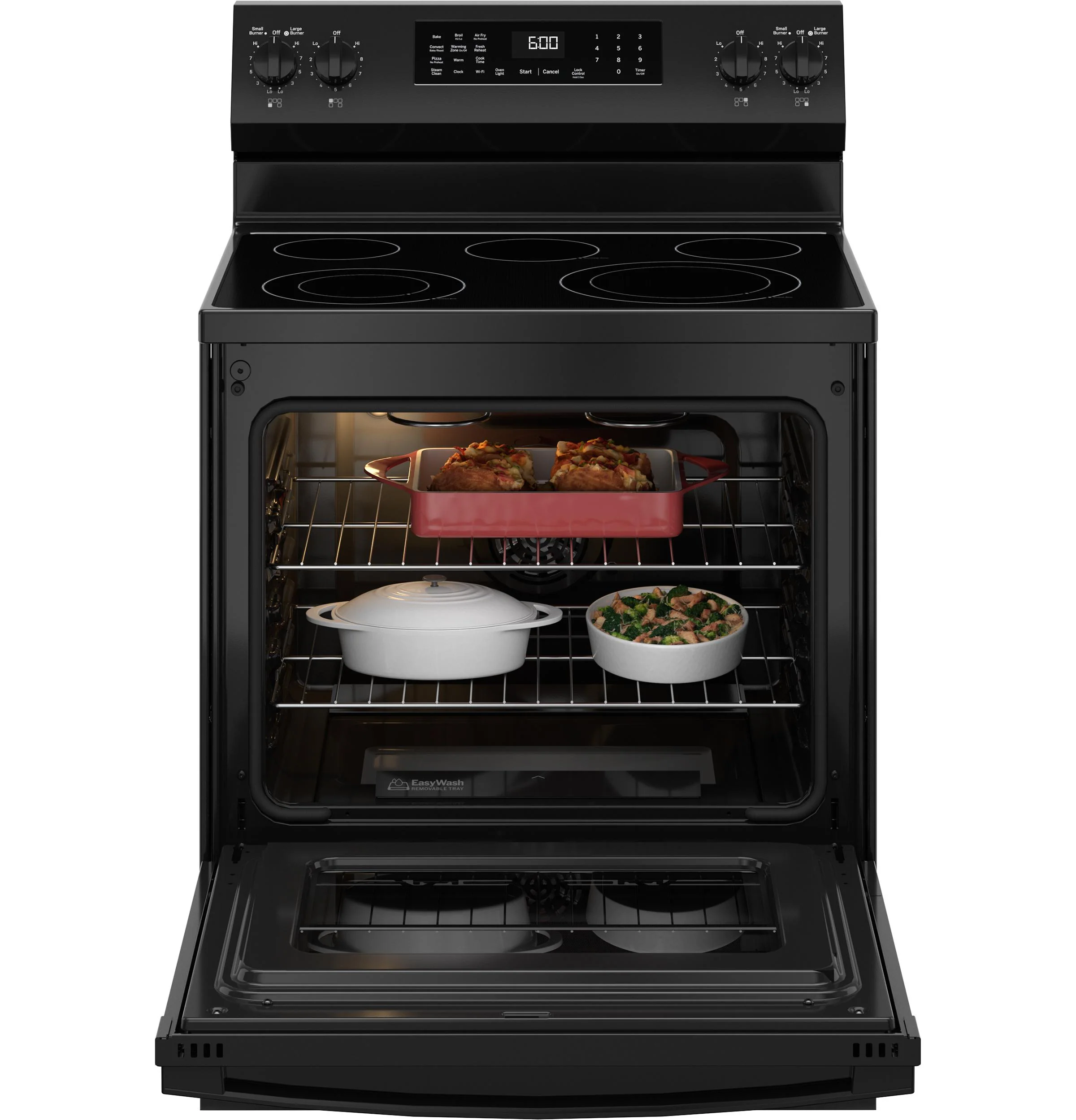 GRF600AVBB GE® ENERGY STAR® 30" Free-Standing Electric Convection Range with No Preheat Air Fry and EasyWash™ Oven Tray - Image 4