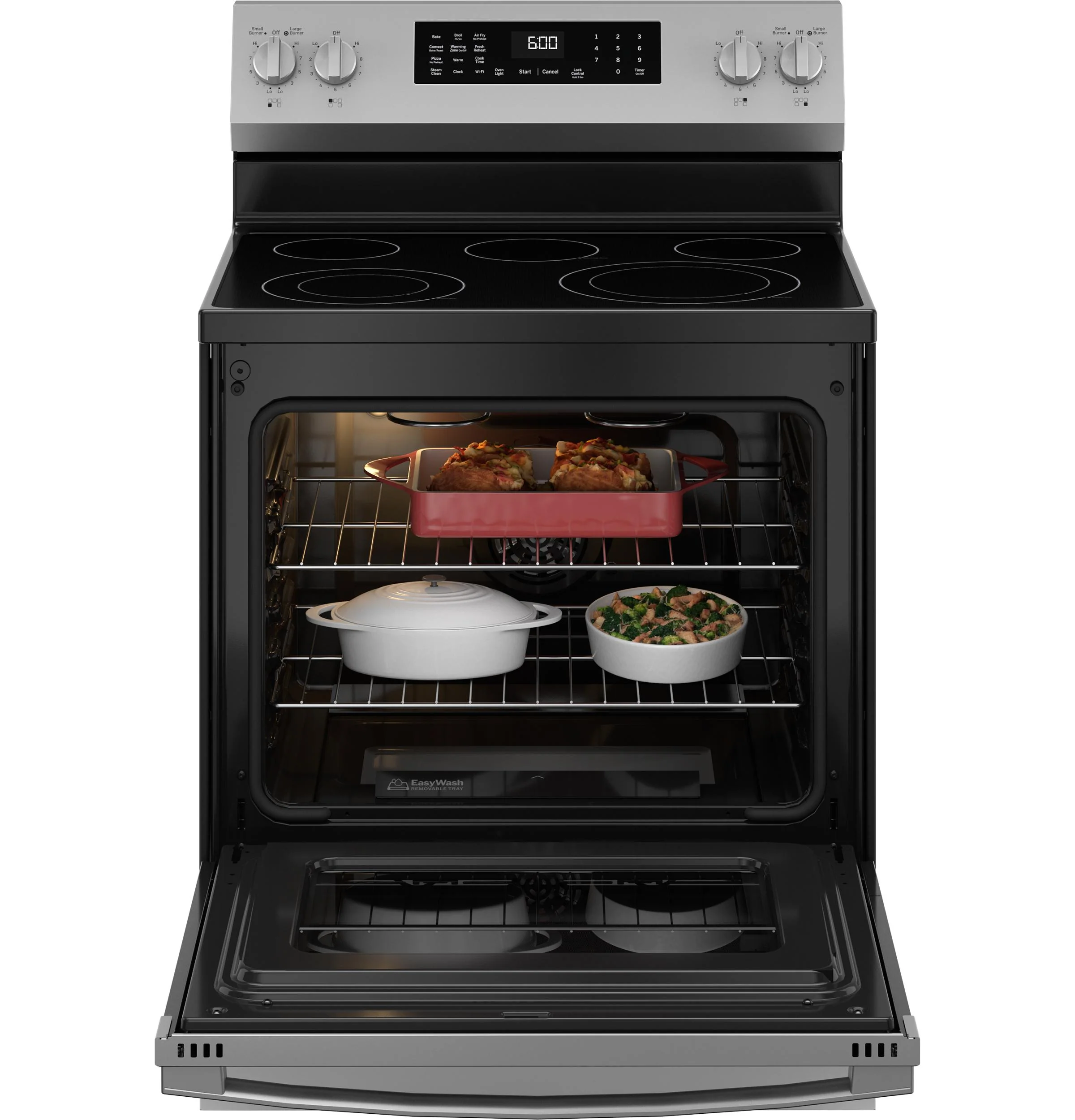 GRF600AVSS GE® ENERGY STAR® 30" Free-Standing Electric Convection Range with No Preheat Air Fry and EasyWash™ Oven Tray - Image 4