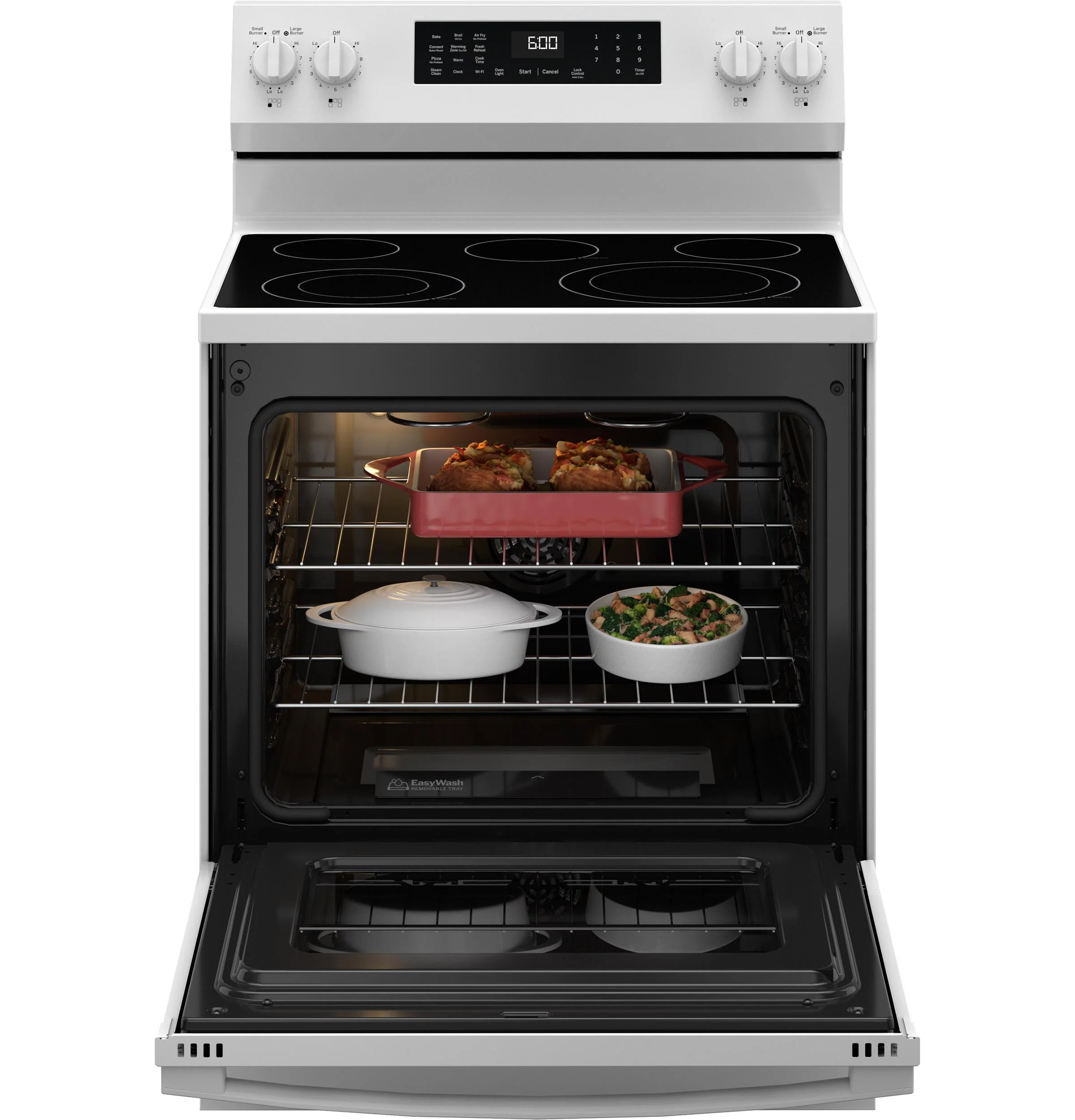 GRF600AVWW GE® ENERGY STAR® 30" Free-Standing Electric Convection Range with No Preheat Air Fry and EasyWash™ Oven Tray - Image 4