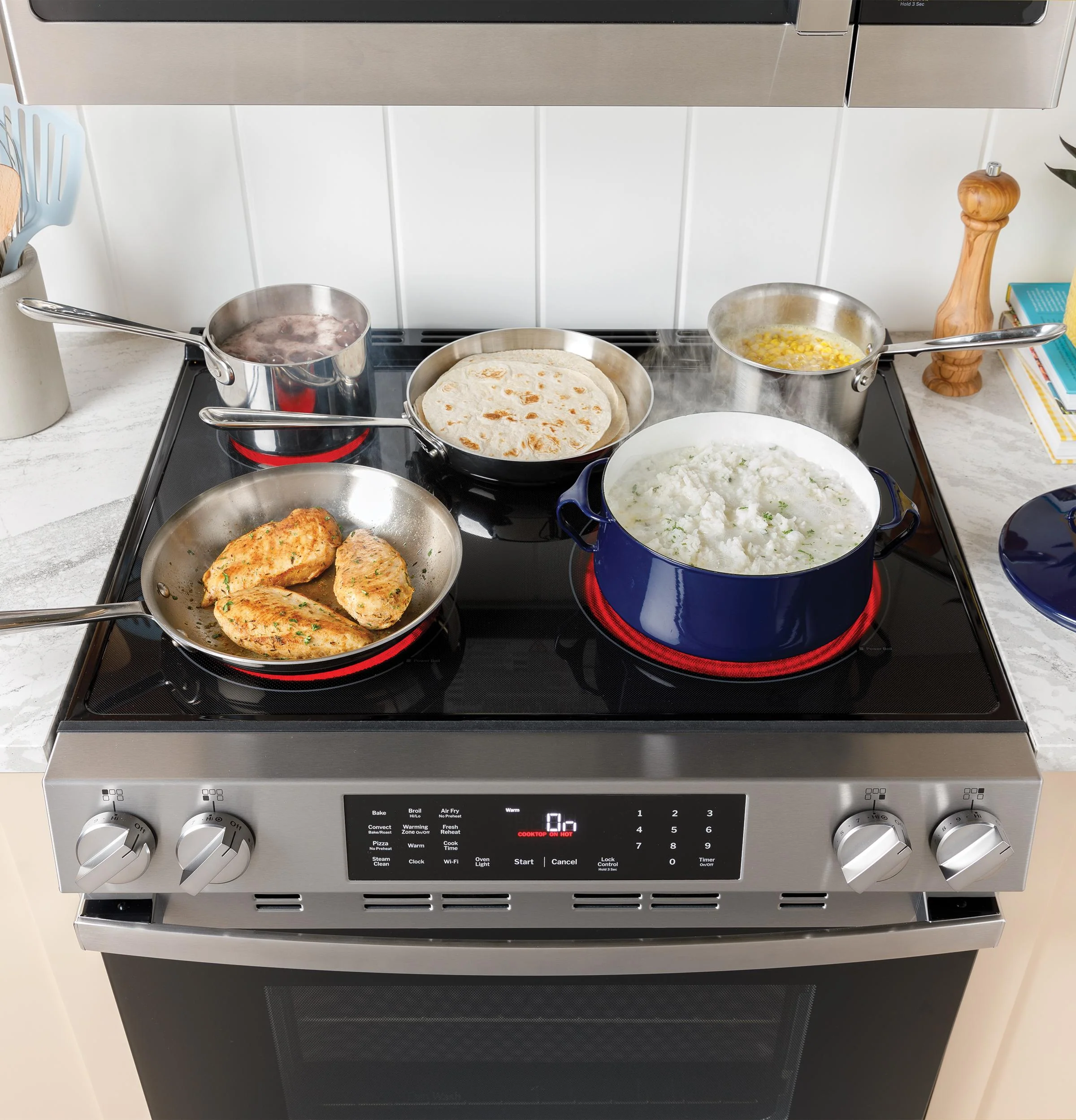 GRS600AVWW GE® ENERGY STAR® 30" Slide-In Electric Convection Range with No Preheat Air Fry and EasyWash™ Oven Tray - Image 19