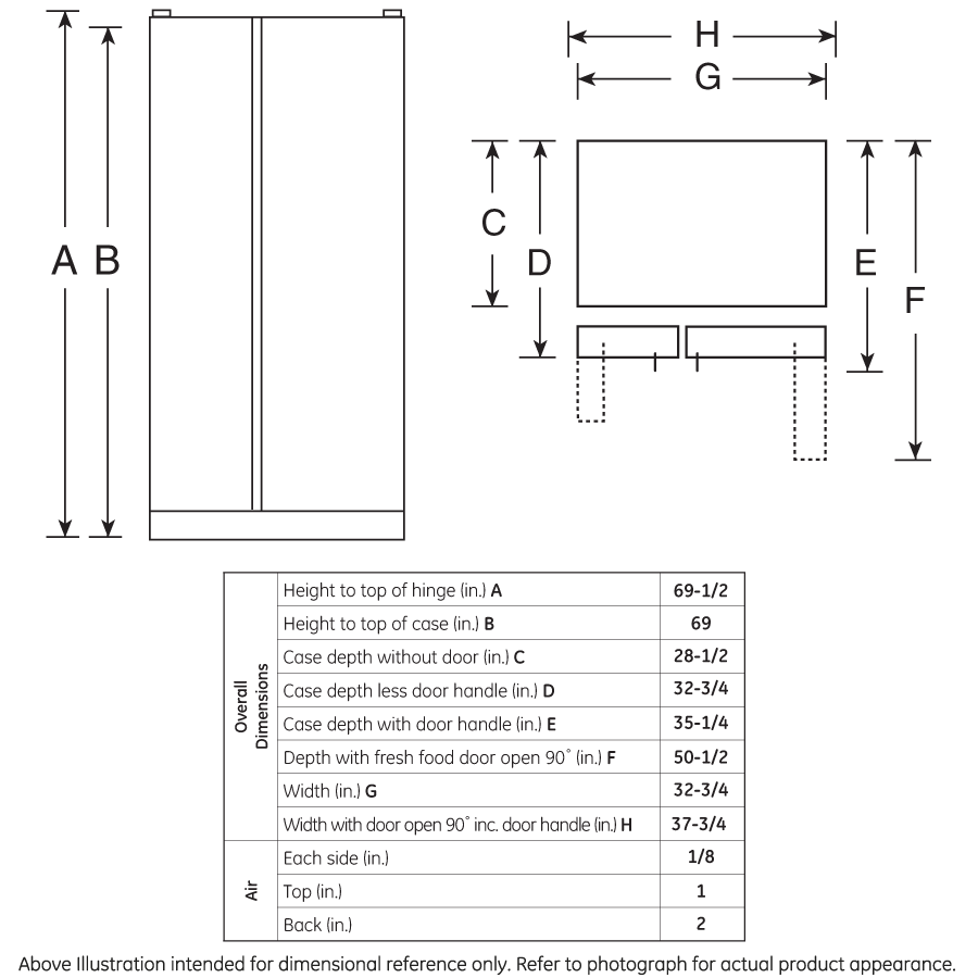 GE® 23.2 Cu. Ft. Side-By-Side Refrigerator - Image 10