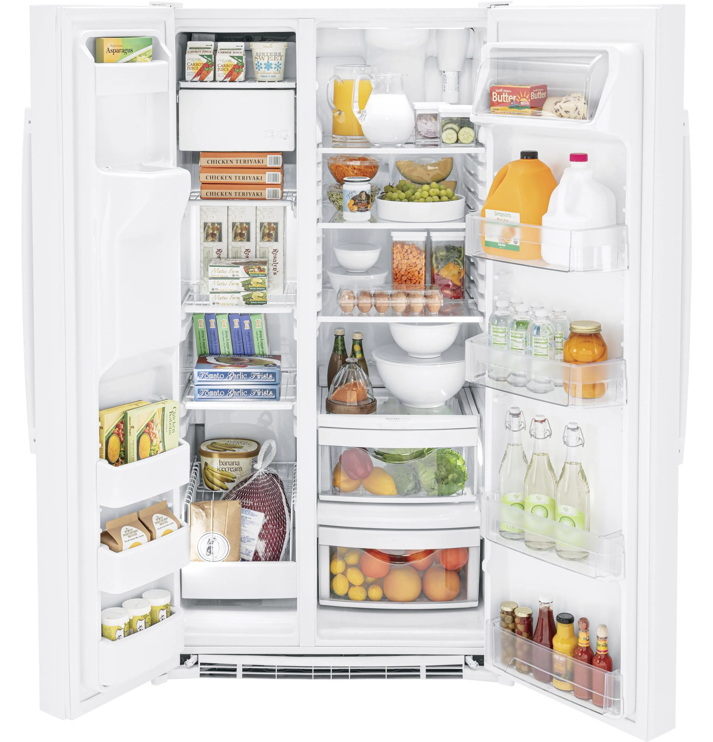 GSS25GGPWW GE® 25.3 Cu. Ft. Side-By-Side Refrigerator - Image 23