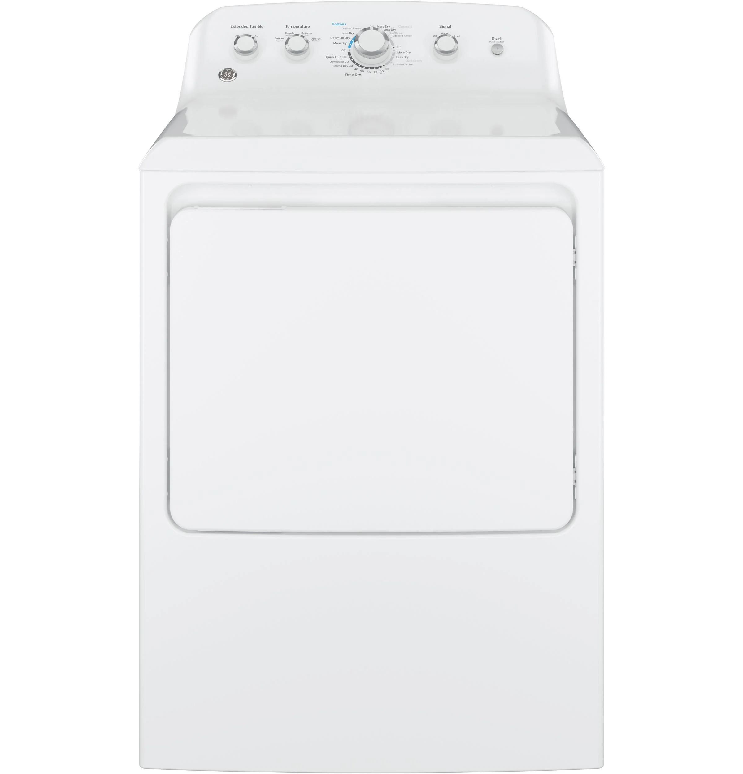 GE® 7.2 cu. ft. Capacity aluminized alloy drum Electric Dryer