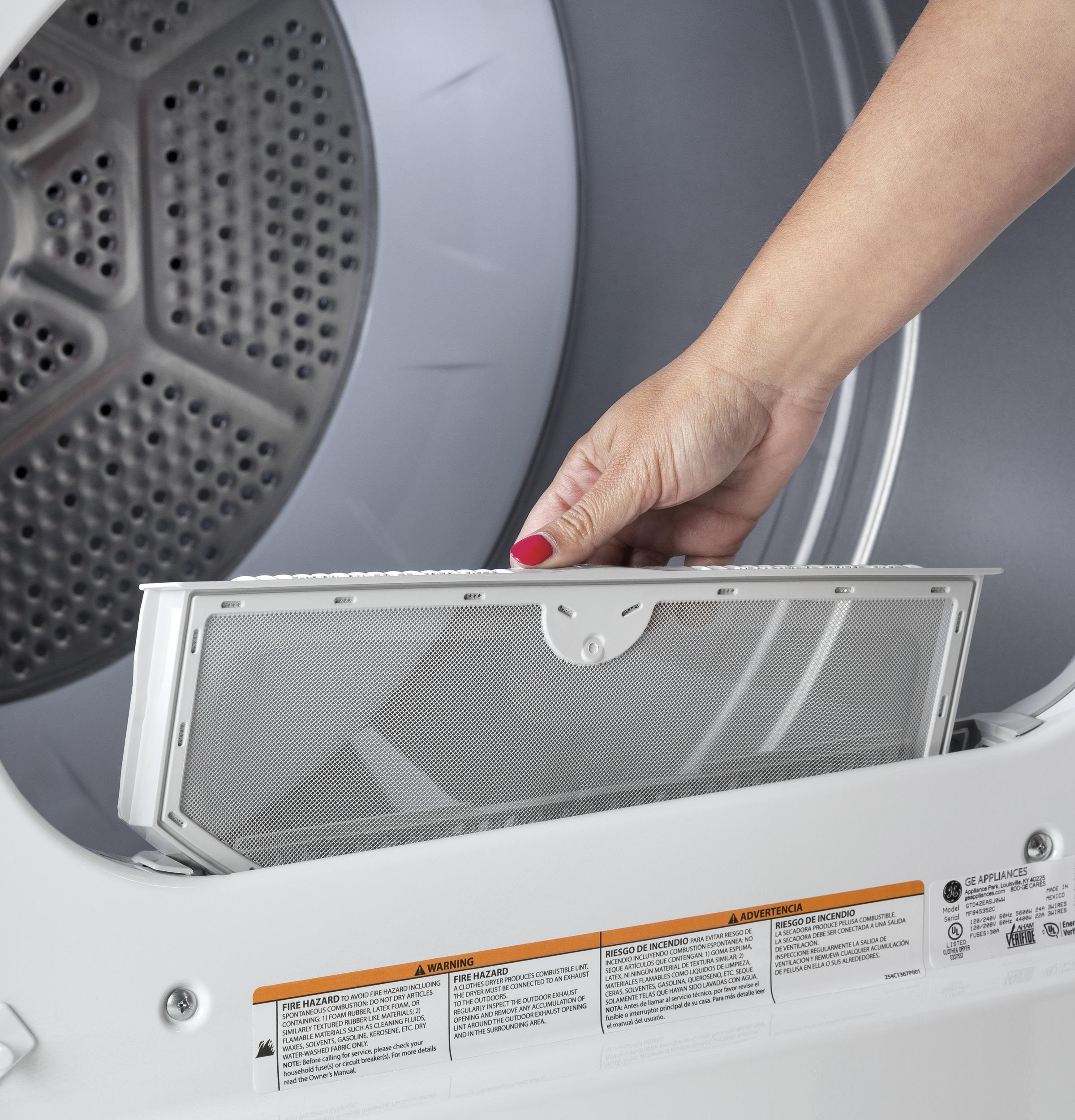 GE® 7.2 cu. ft. Capacity aluminized alloy drum Gas Dryer - Image 6
