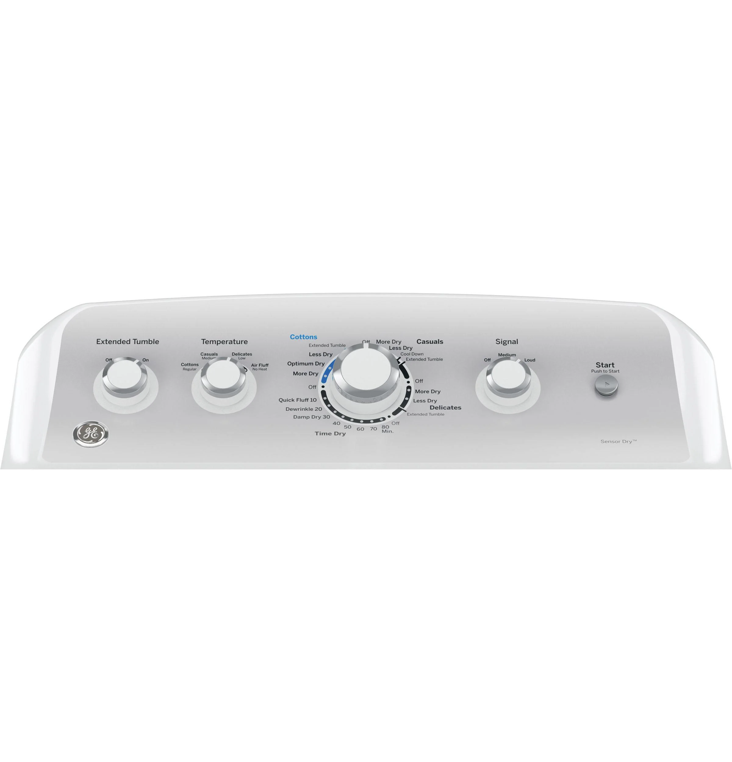 GTD45EASJWS GE® 7.2 cu. ft. Capacity aluminized alloy drum Electric Dryer with Sensor Dry - Image 2