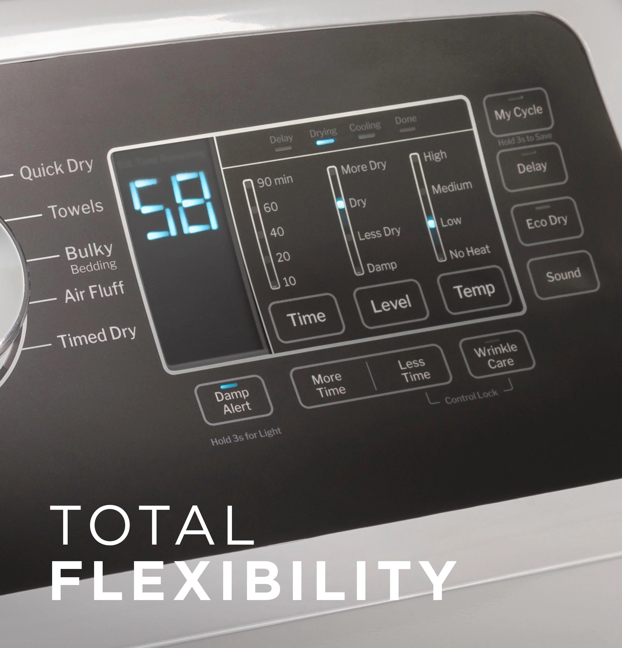 GTD58EBPVDG GE® 7.4 cu. ft. Capacity Electric Dryer with Up To 120 ft. Venting and Sensor Dry - Image 10