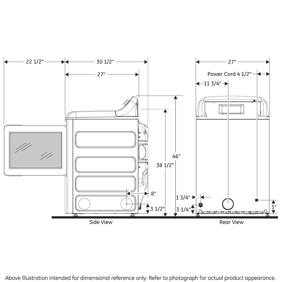 GTD58EBSVWS GE® 7.4 cu. ft. Capacity Electric Dryer with Up To 120 ft. Venting and Sensor Dry - Image 26