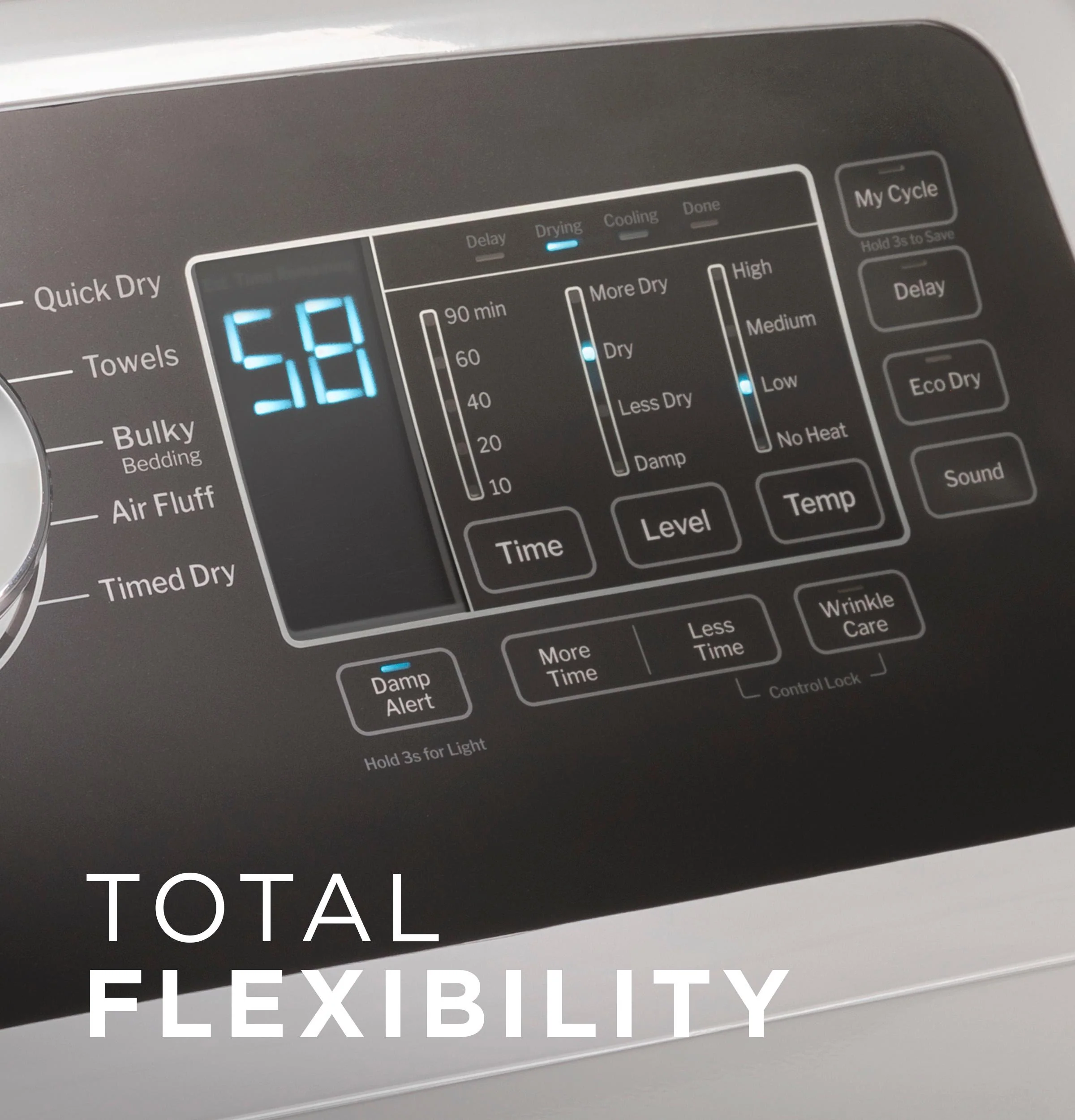 GTD58GBSVWS GE® 7.4 cu. ft. Capacity Gas Dryer with Up To 120 ft. Venting and Sensor Dry - Image 10